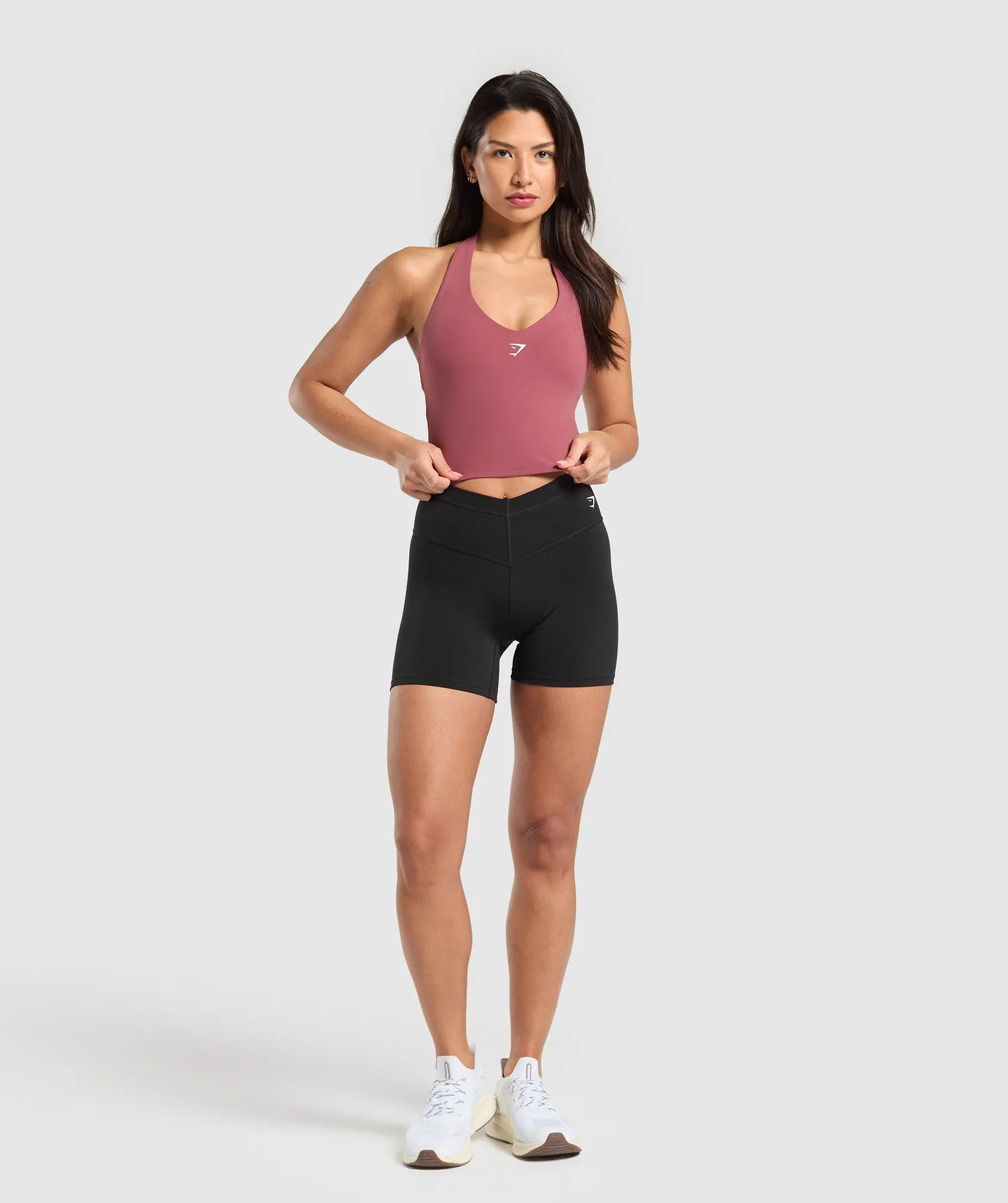 Gymshark Halter Neck Cami with Shelf - Washed Berry Pink sold by Gymshark product image thumbnail 4