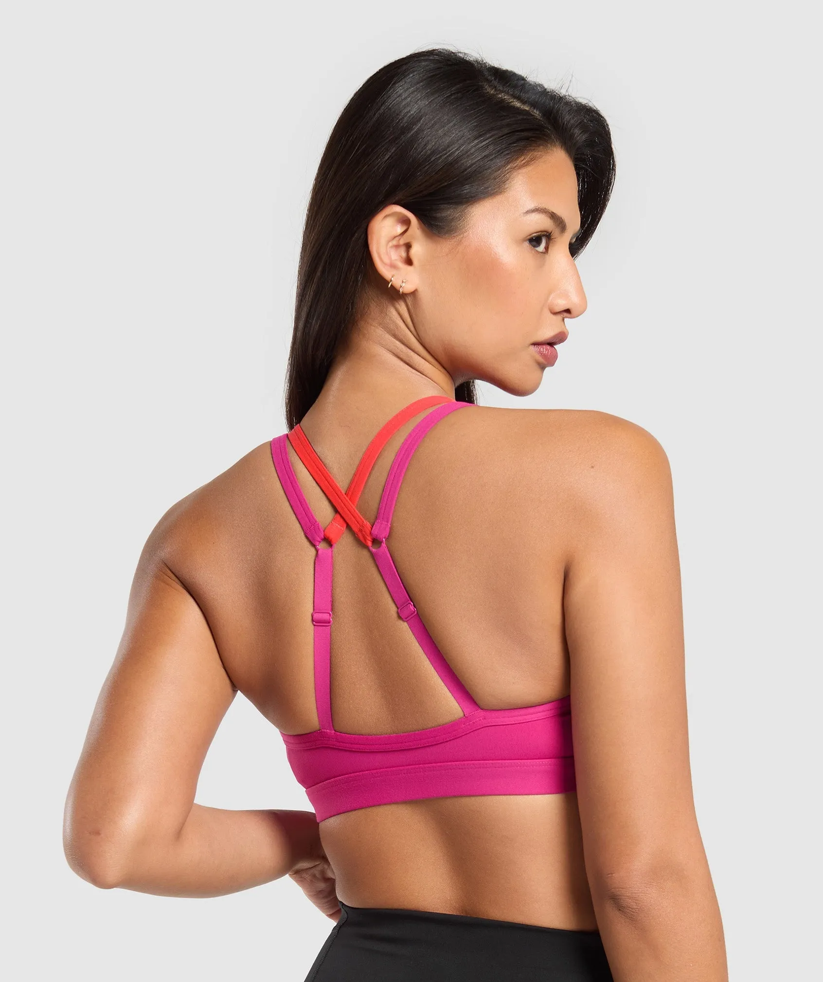 Gymshark Double Up Sports Bra - Winning Pink/Coral Red sold by Gymshark product image thumbnail 2