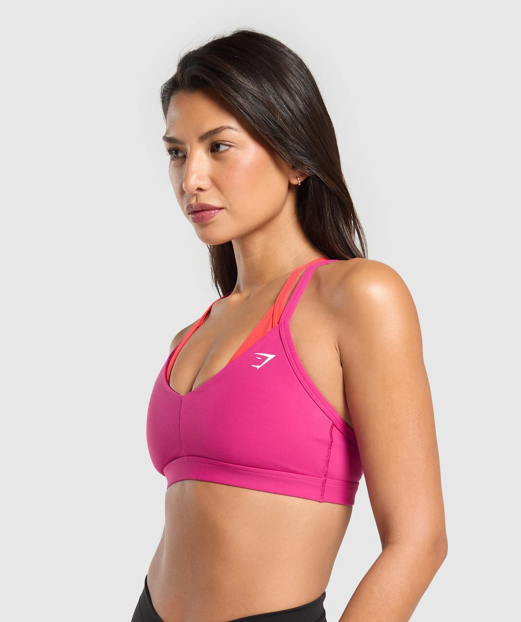 Gymshark Double Up Sports Bra - Winning Pink/Coral Red sold by Gymshark product image thumbnail 3