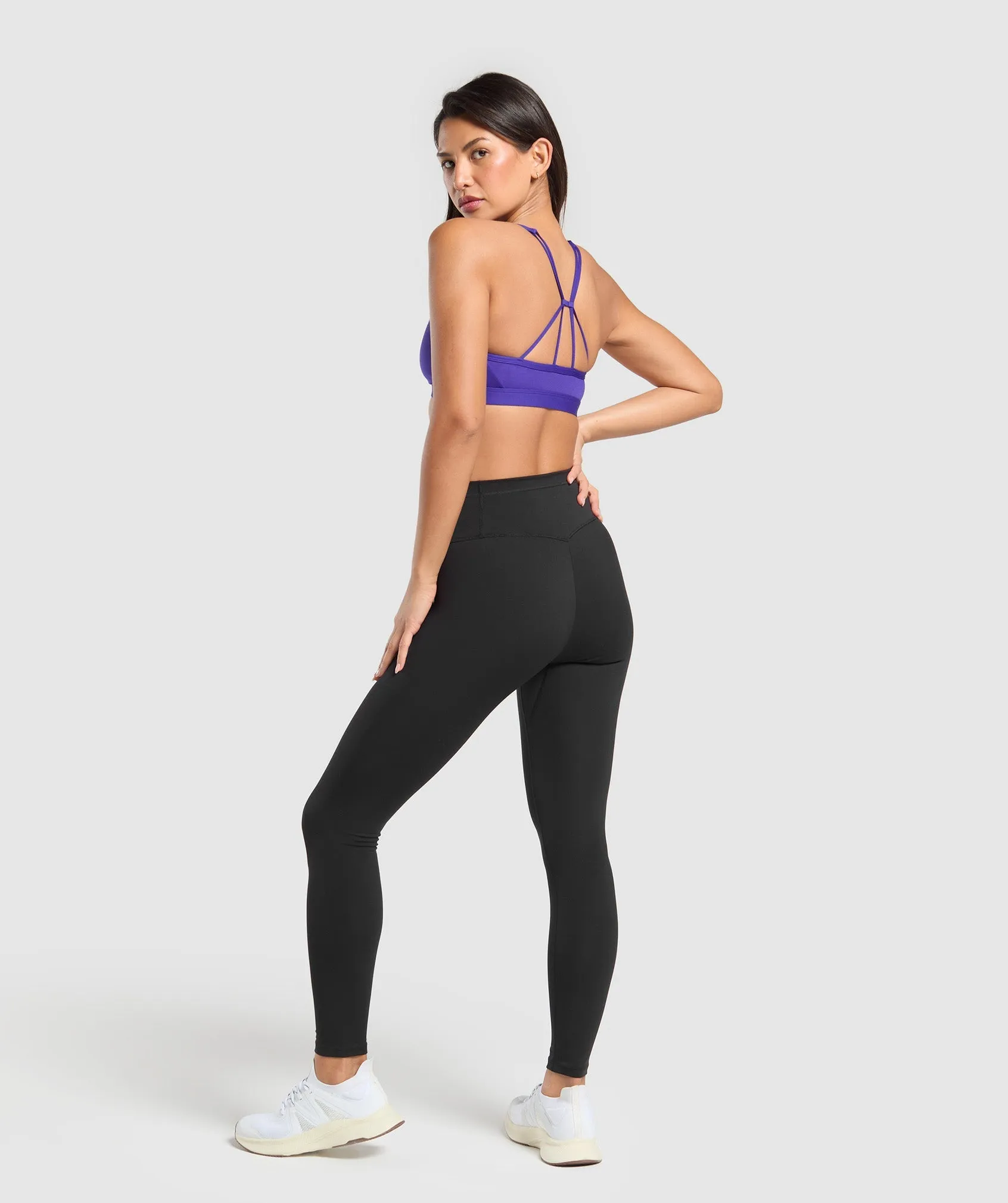 Gymshark Ruched Strappy Sports Bra - Cobalt Purple sold by Gymshark product image thumbnail 4