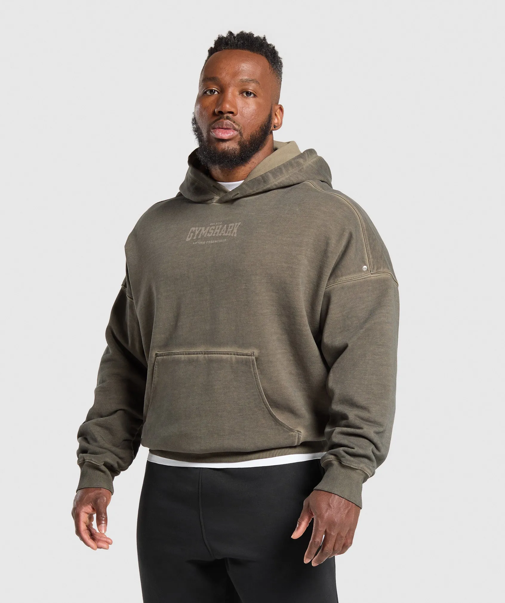 Gymshark Heavyweight Hoodie - Strength Green Wash sold by Gymshark product image thumbnail 3