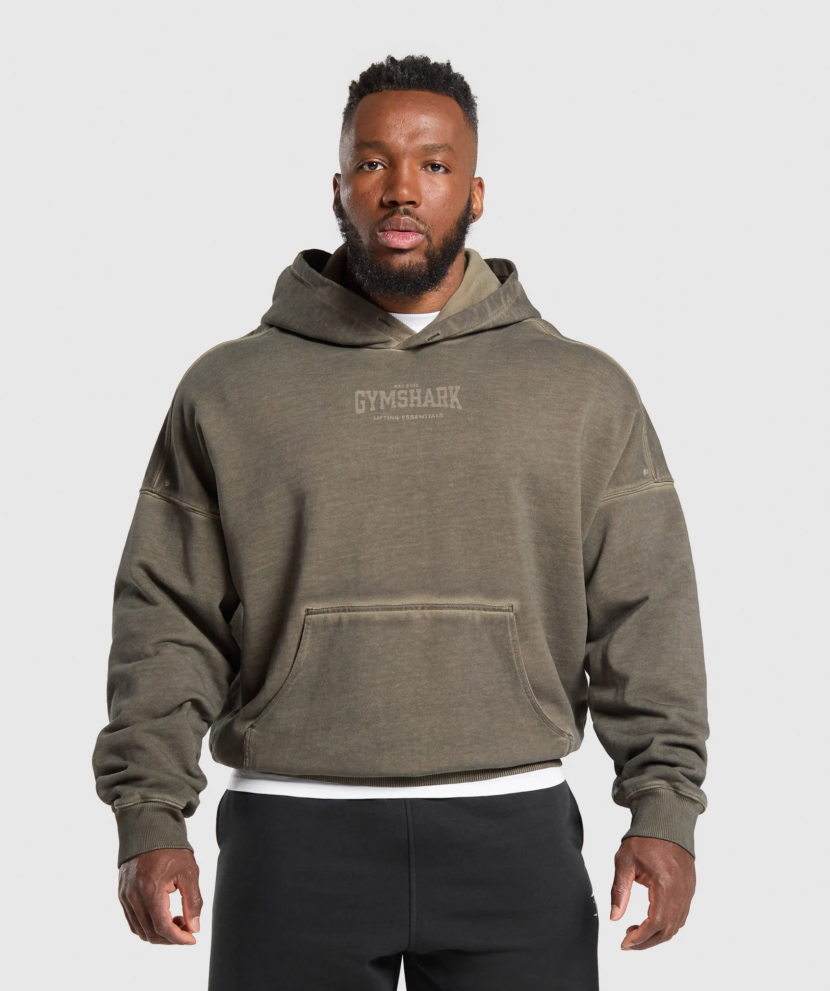 Gymshark Heavyweight Hoodie - Strength Green Wash sold by Gymshark