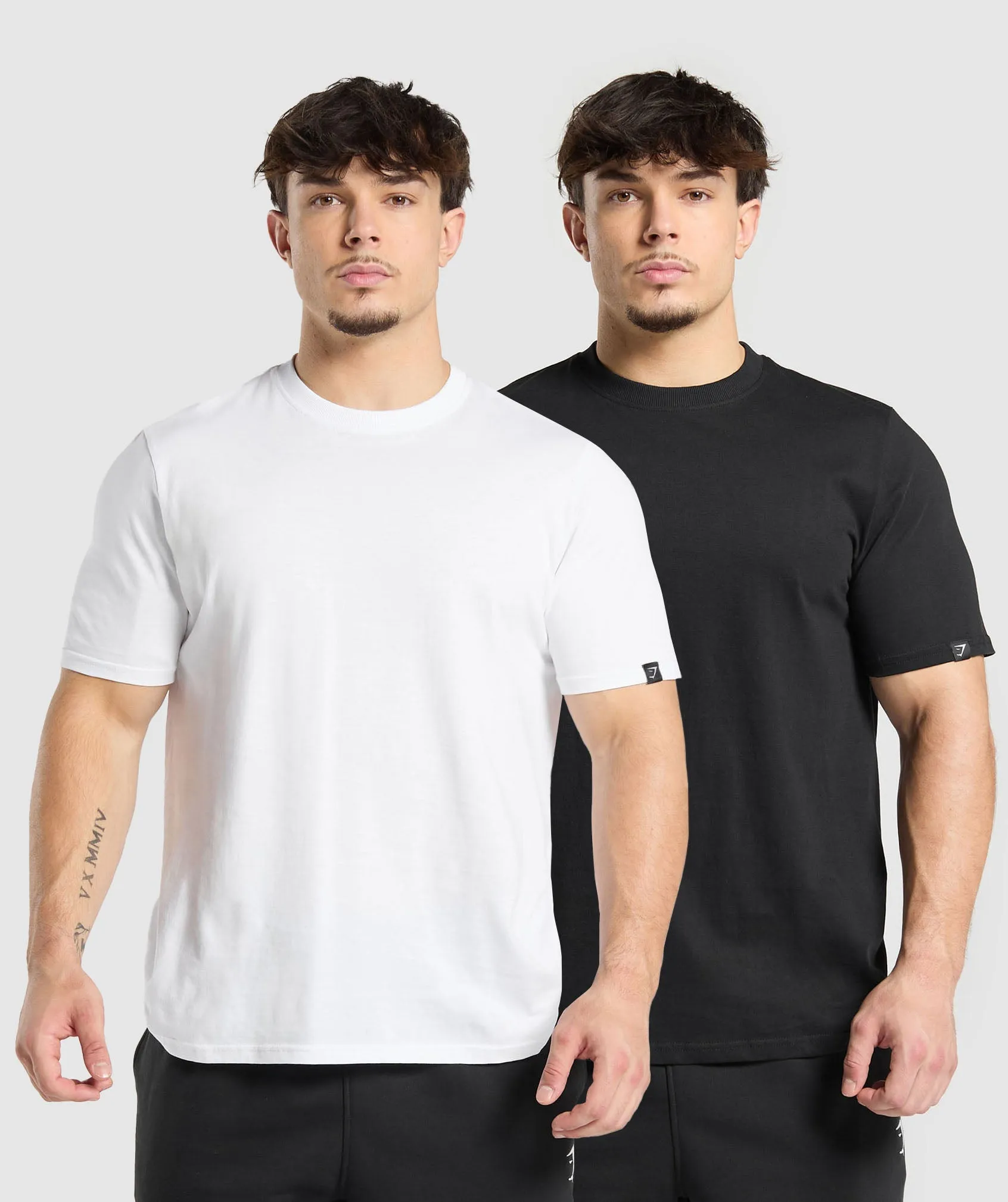 Gymshark T-Shirt 2 Pack - White/Black sold by Gymshark