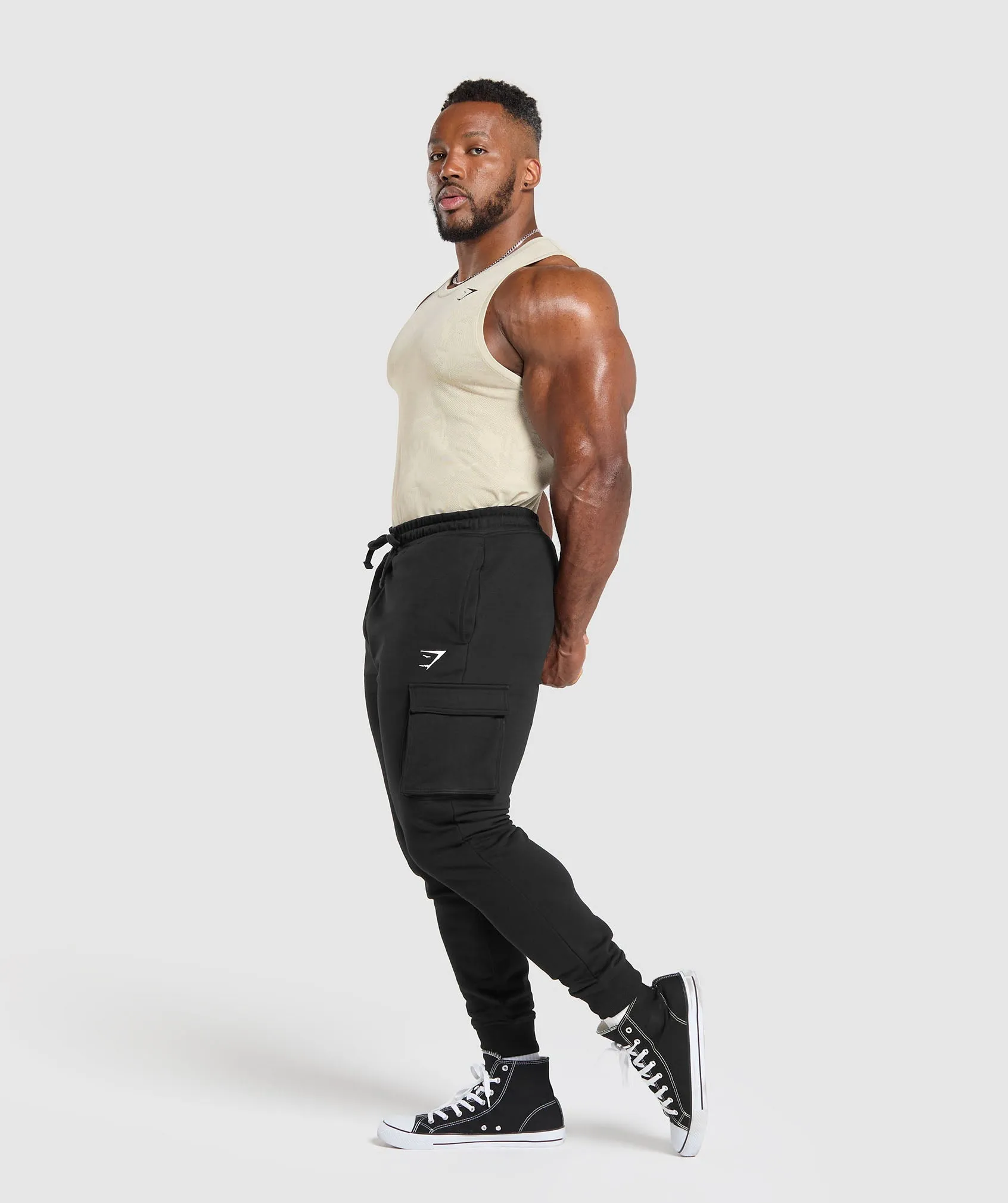Gymshark Geo Seamless Tank - Pebble Grey/Cement Brown sold by Gymshark product image thumbnail 3