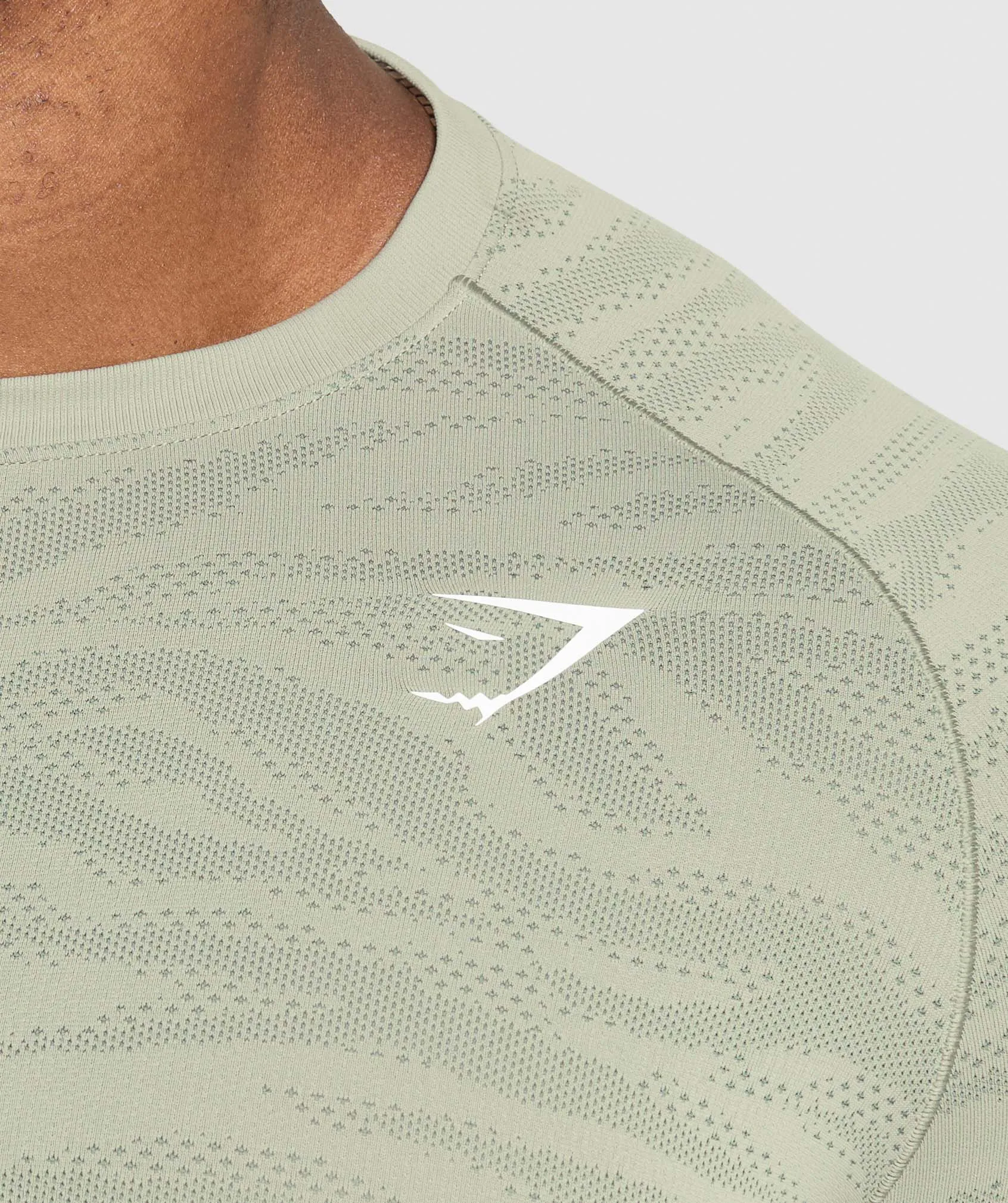 Gymshark Geo Animal Seamless T-Shirt - Chalk Green/Unit Green sold by Gymshark product image thumbnail 5