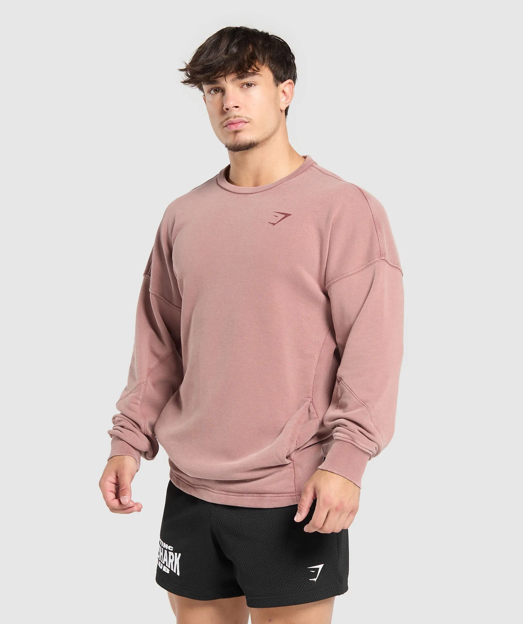 Gymshark Power Washed Crew - Brick Brown sold by Gymshark product image thumbnail 5