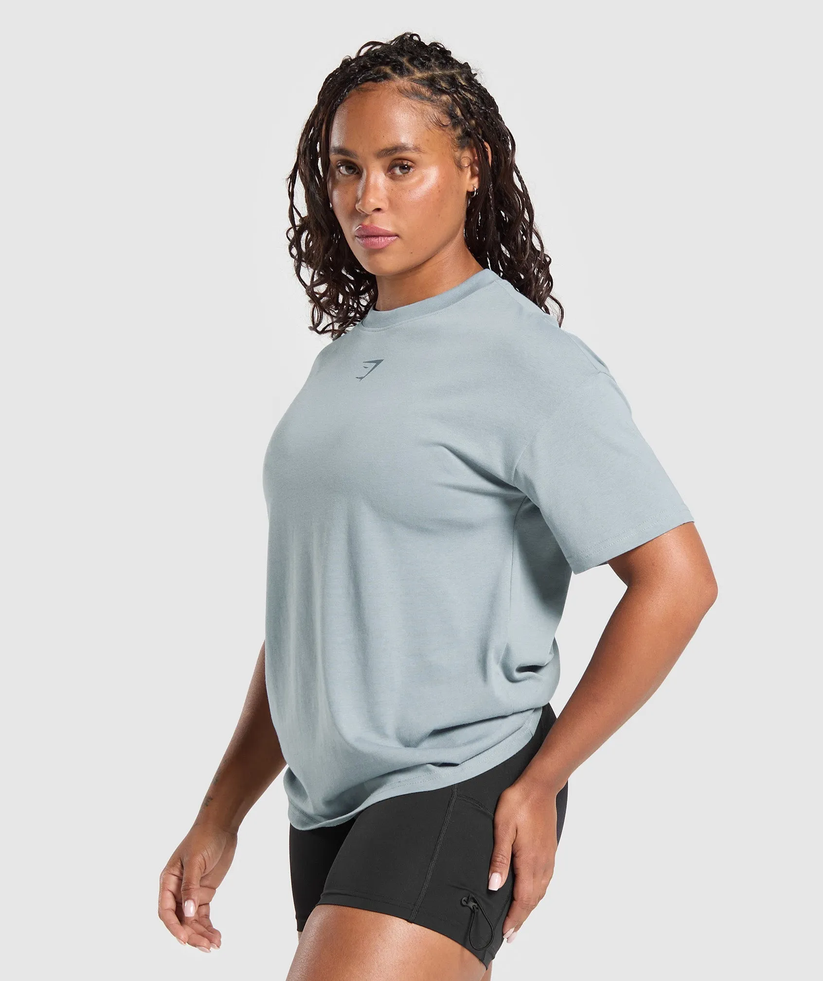 Power Oversized T-Shirt - Denim Grey sold by Gymshark product image thumbnail 3