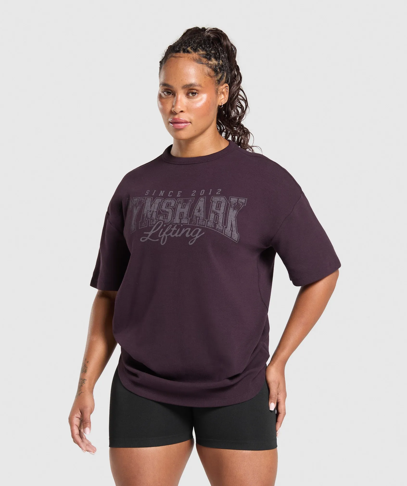 Gymshark Gymshark Lifting Oversized Pump Cover - Plum Brown sold by Gymshark product image thumbnail 2