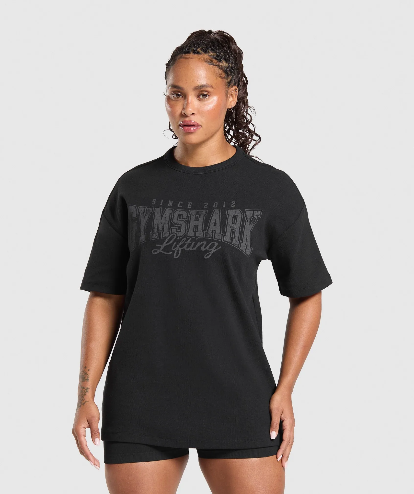 Gymshark Gymshark Lifting Oversized Pump Cover - Black sold by Gymshark