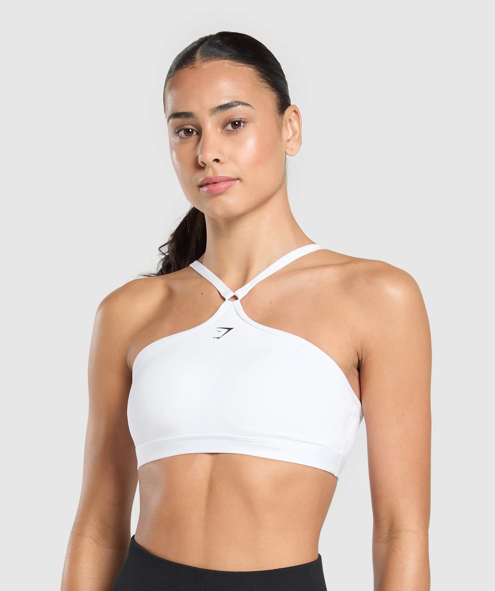 Gymshark Halter Neck Sports Bra - White sold by Gymshark