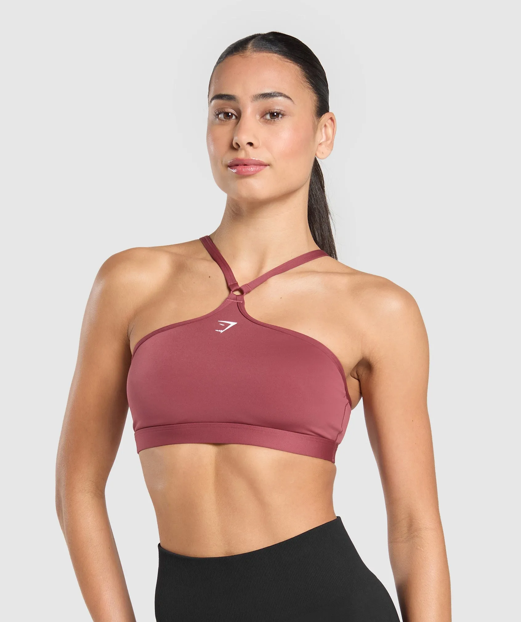 Gymshark Halter Neck Sports Bra - Washed Berry Pink sold by Gymshark