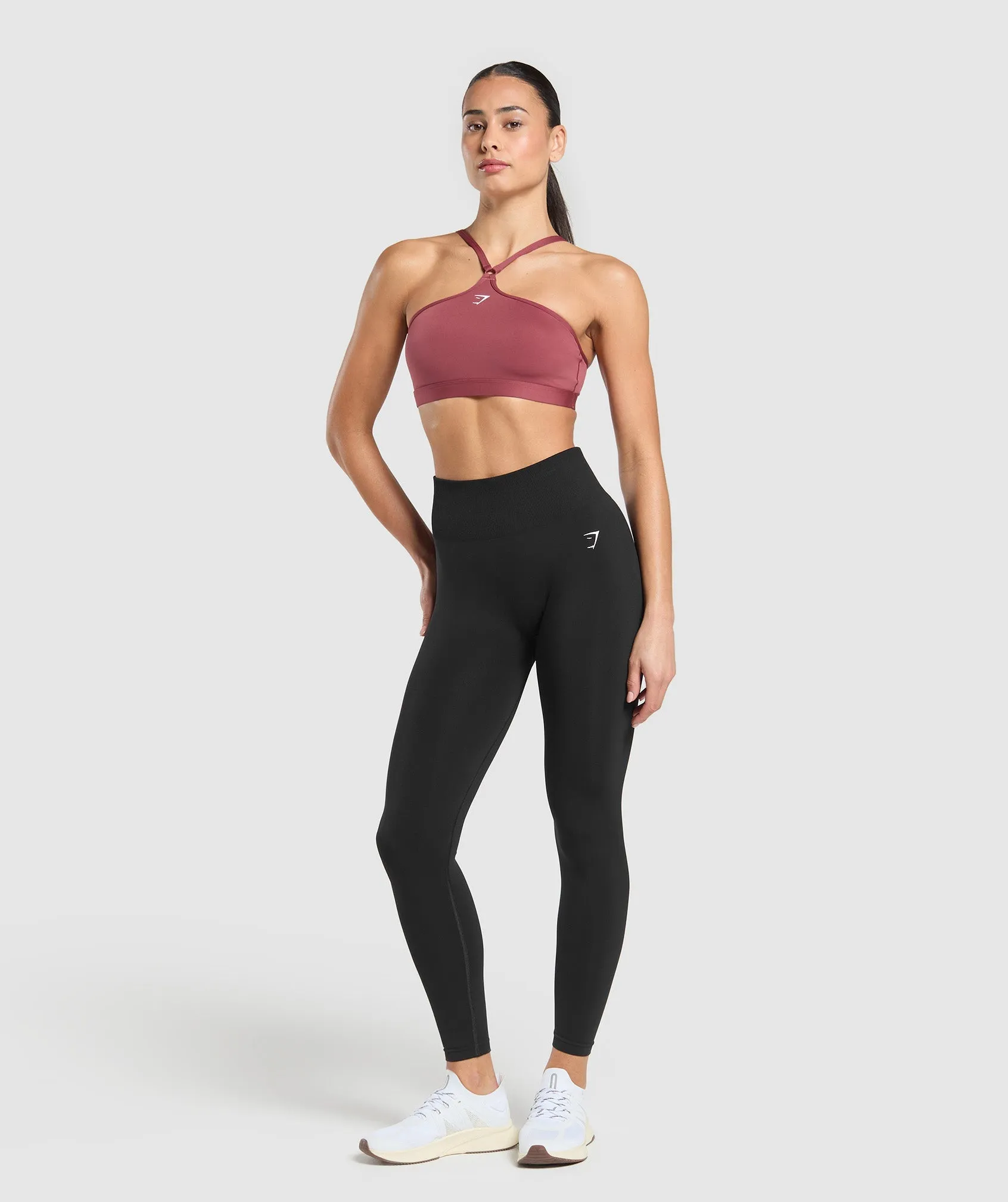 Gymshark Halter Neck Sports Bra - Washed Berry Pink sold by Gymshark product image thumbnail 4