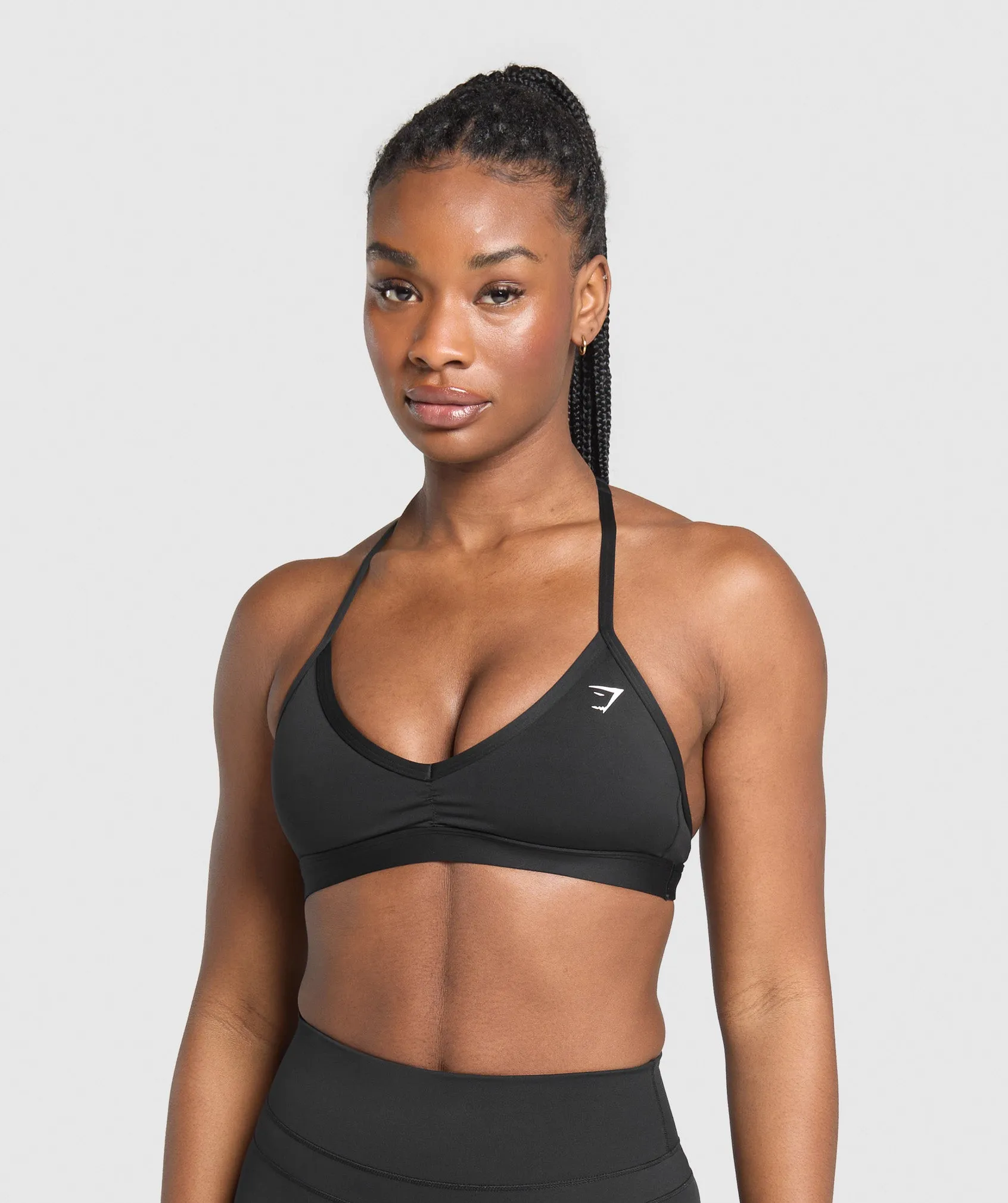 Gymshark Minimal Halterneck Sports Bra - Black sold by Gymshark