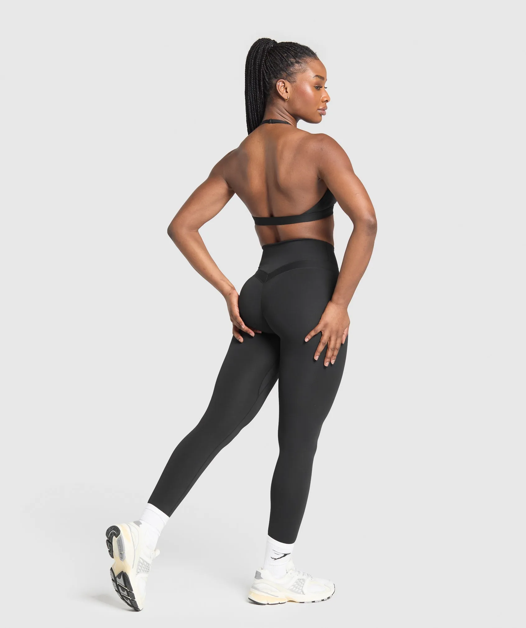 Gymshark Minimal Halterneck Sports Bra - Black sold by Gymshark product image thumbnail 4