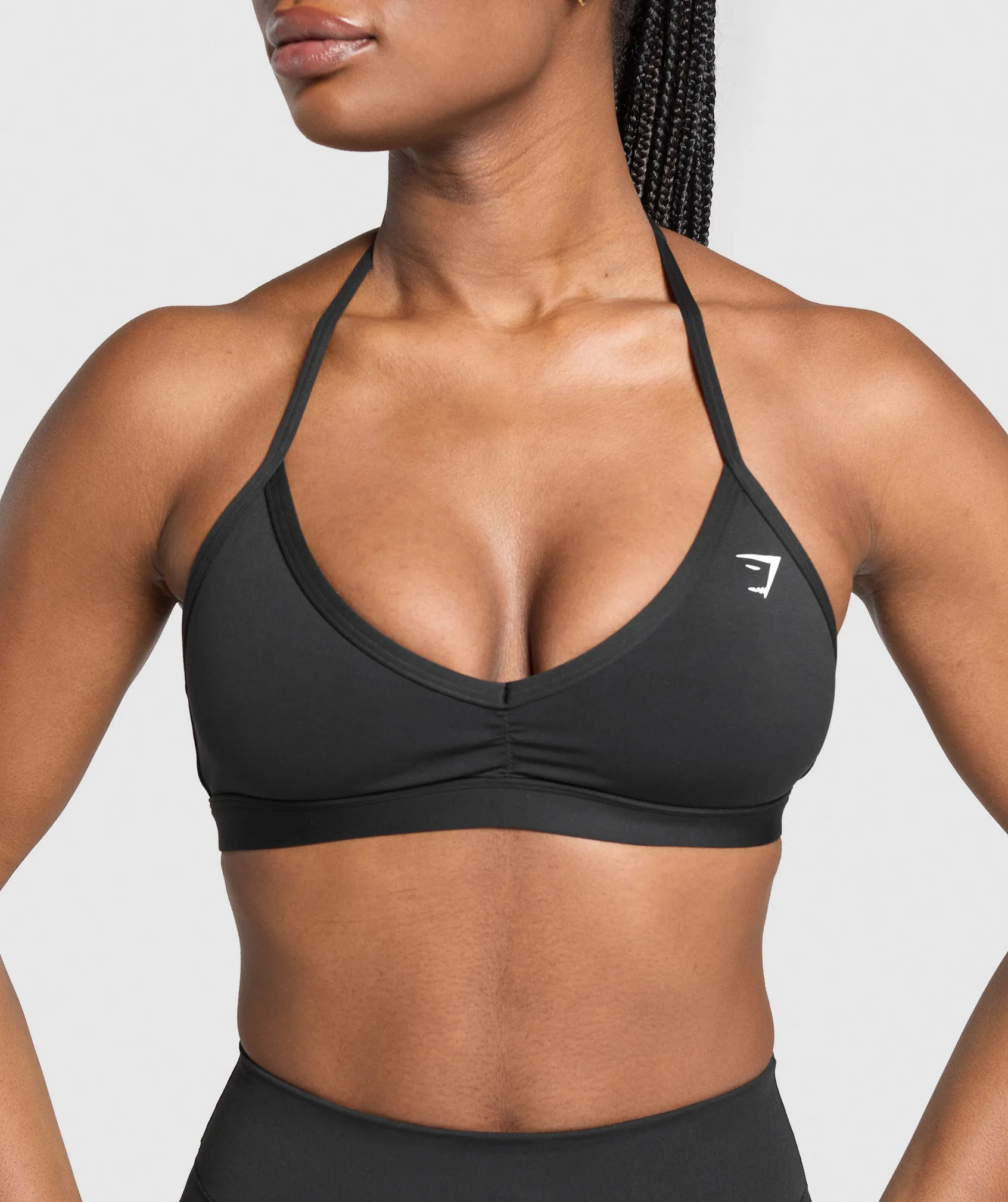 Gymshark Minimal Halterneck Sports Bra - Black sold by Gymshark product image thumbnail 5
