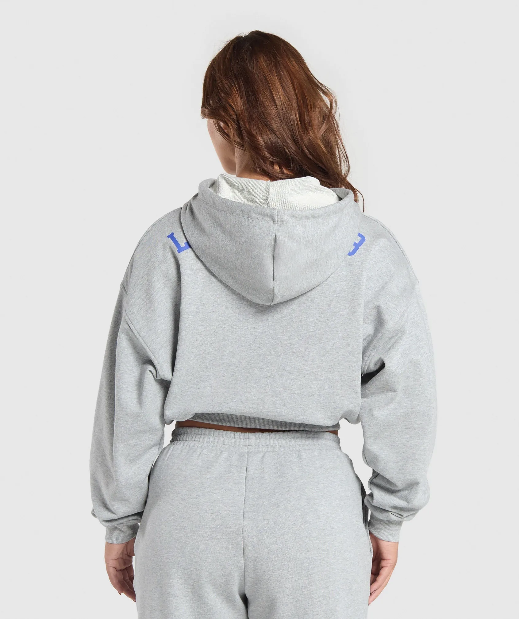 Gymshark Lifting Club Cropped Zip Up Hoodie - Light Grey Core Marl sold by Gymshark product image thumbnail 3