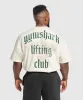 Gymshark Lifting Club T-Shirt - Oat White/Classic Green sold by Gymshark