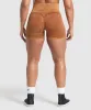 Gymshark Gains Seamless Washed Shorts - Copper Brown sold by Gymshark