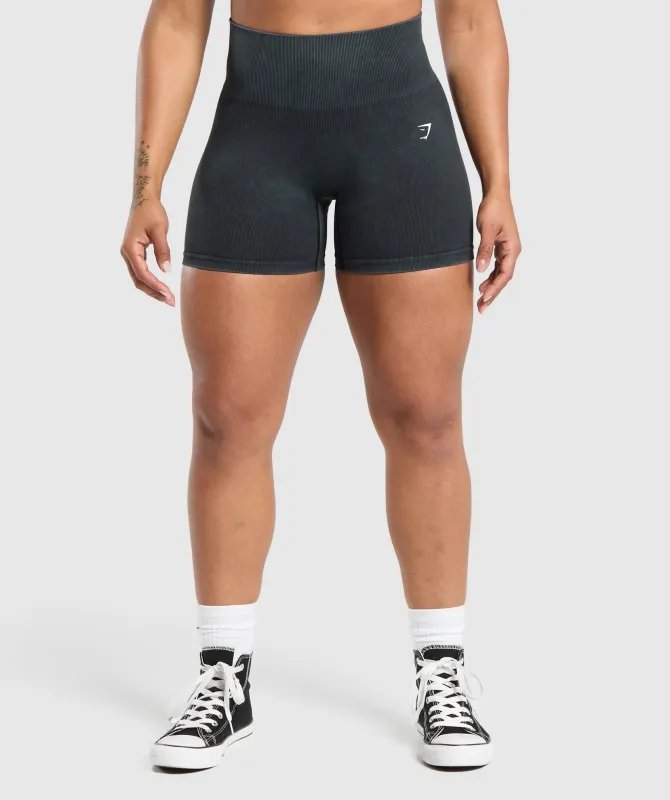 Gymshark Gains Seamless Washed Shorts - Black sold by Gymshark