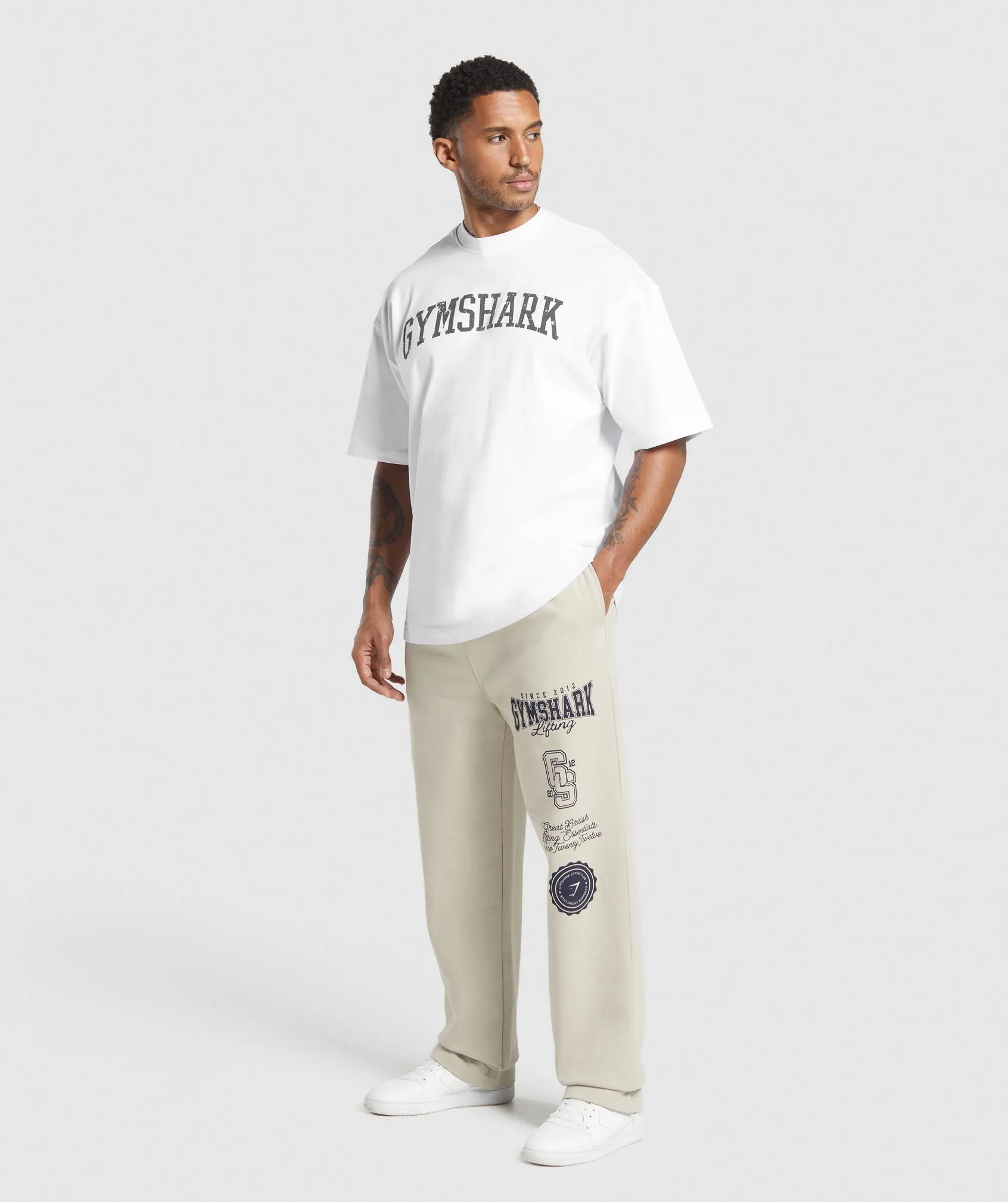Gymshark Lifting Essentials Straight Leg Pant - Pebble Grey sold by Gymshark product image thumbnail 4