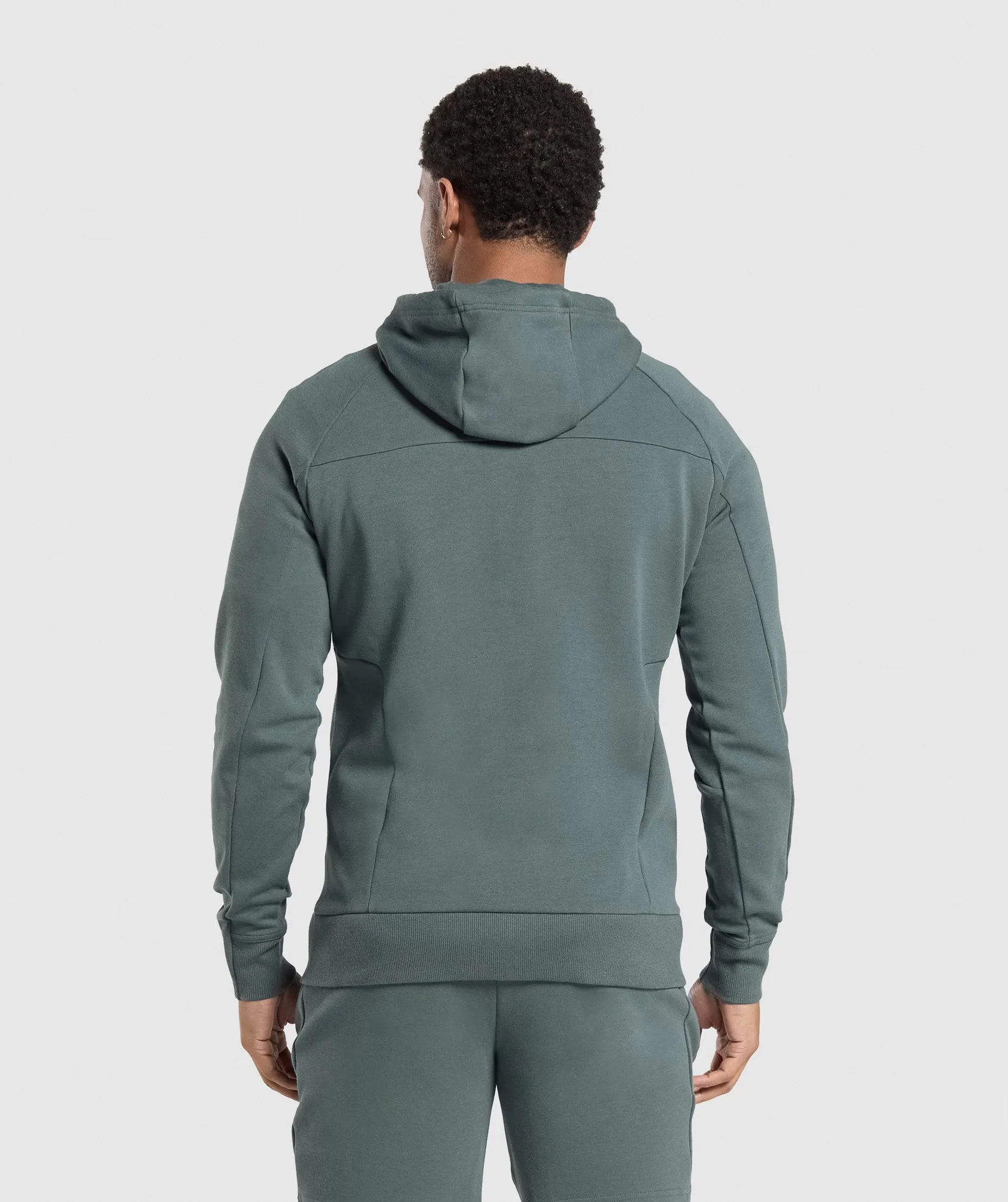 Gymshark Interlock Tech Zip Up Hoodie - Slate Teal sold by Gymshark product image thumbnail 2