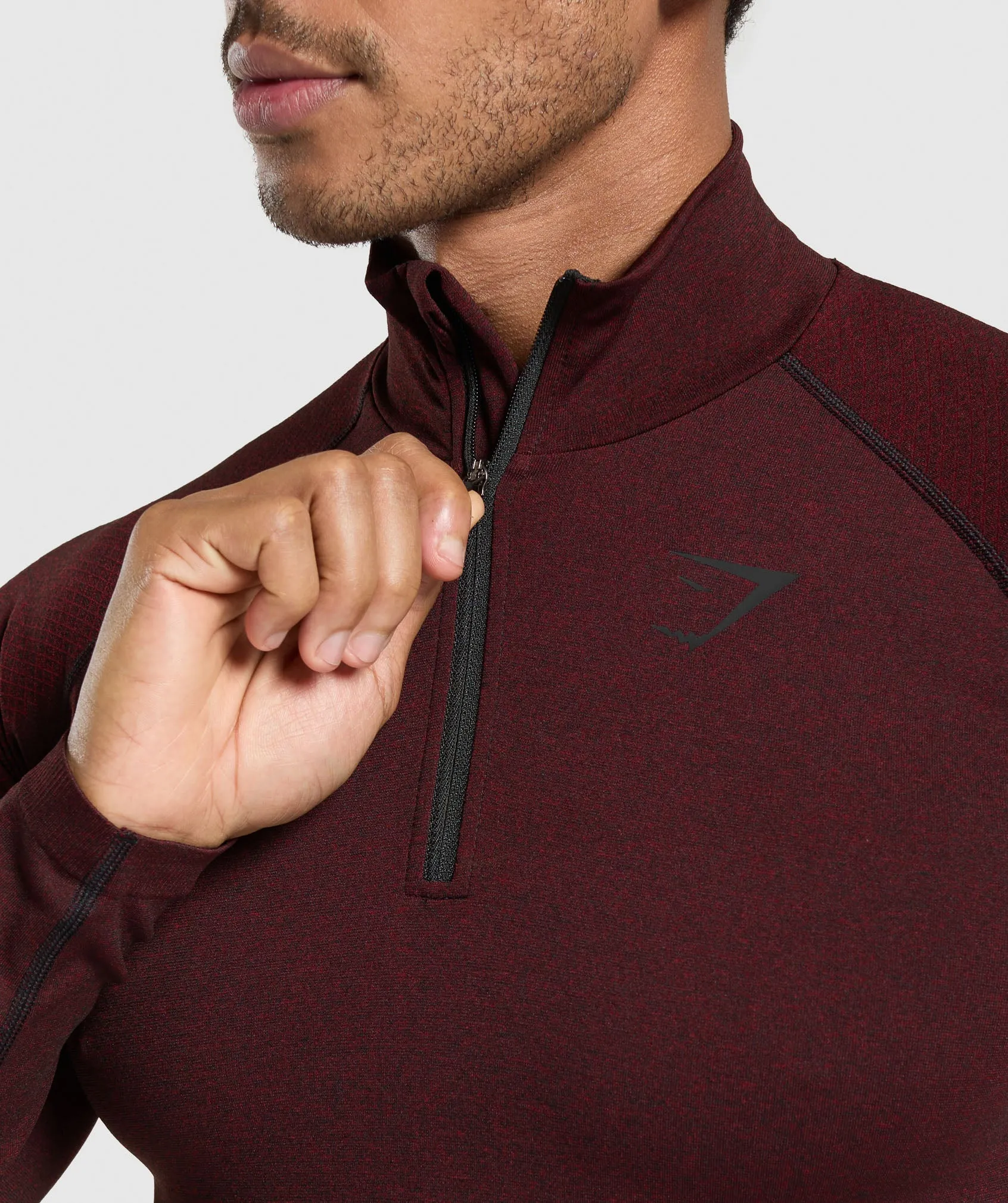 Gymshark Vital 1/4 Zip - Black/Sets Red sold by Gymshark product image thumbnail 5