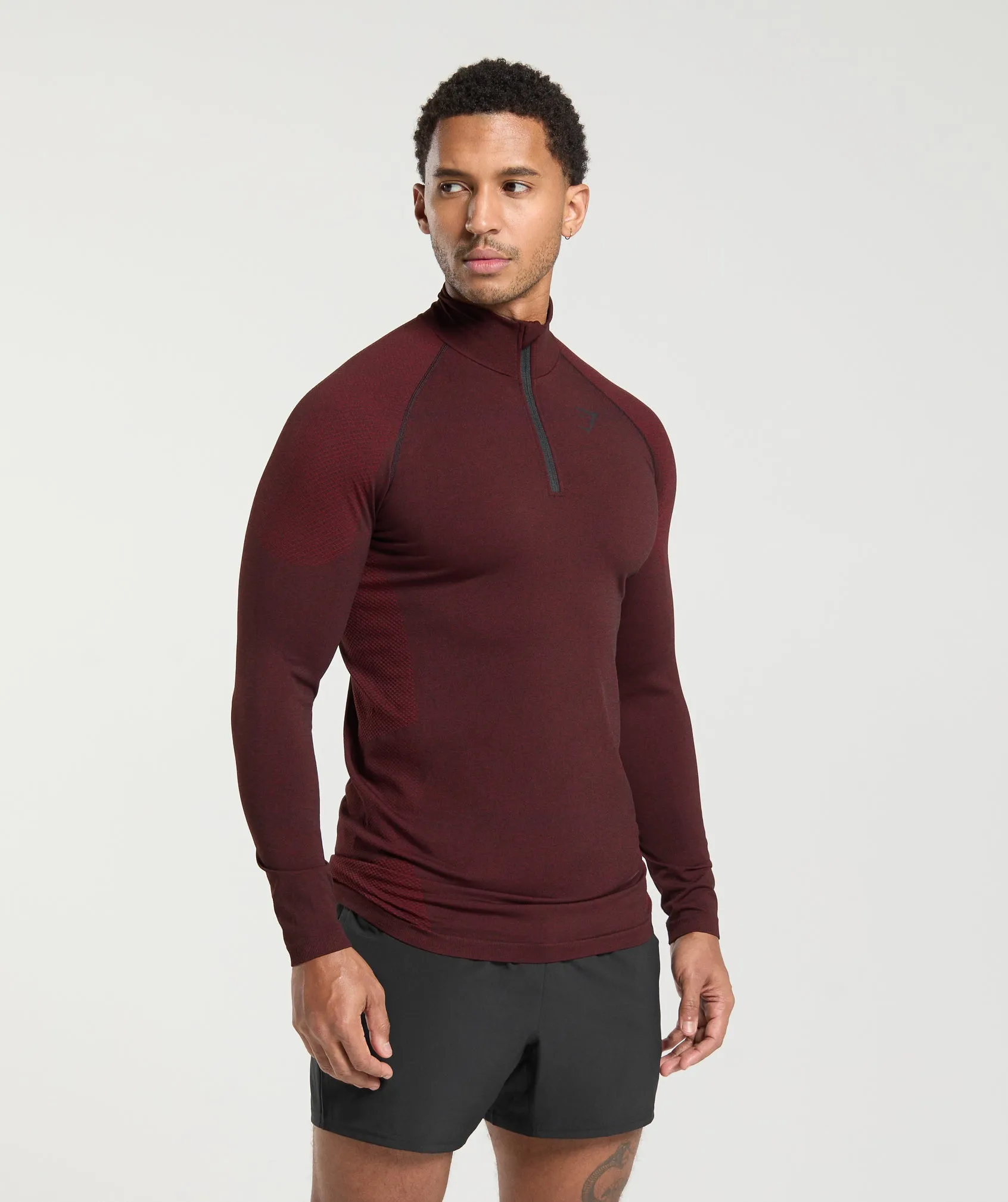 Gymshark Vital 1/4 Zip - Black/Sets Red sold by Gymshark product image thumbnail 3