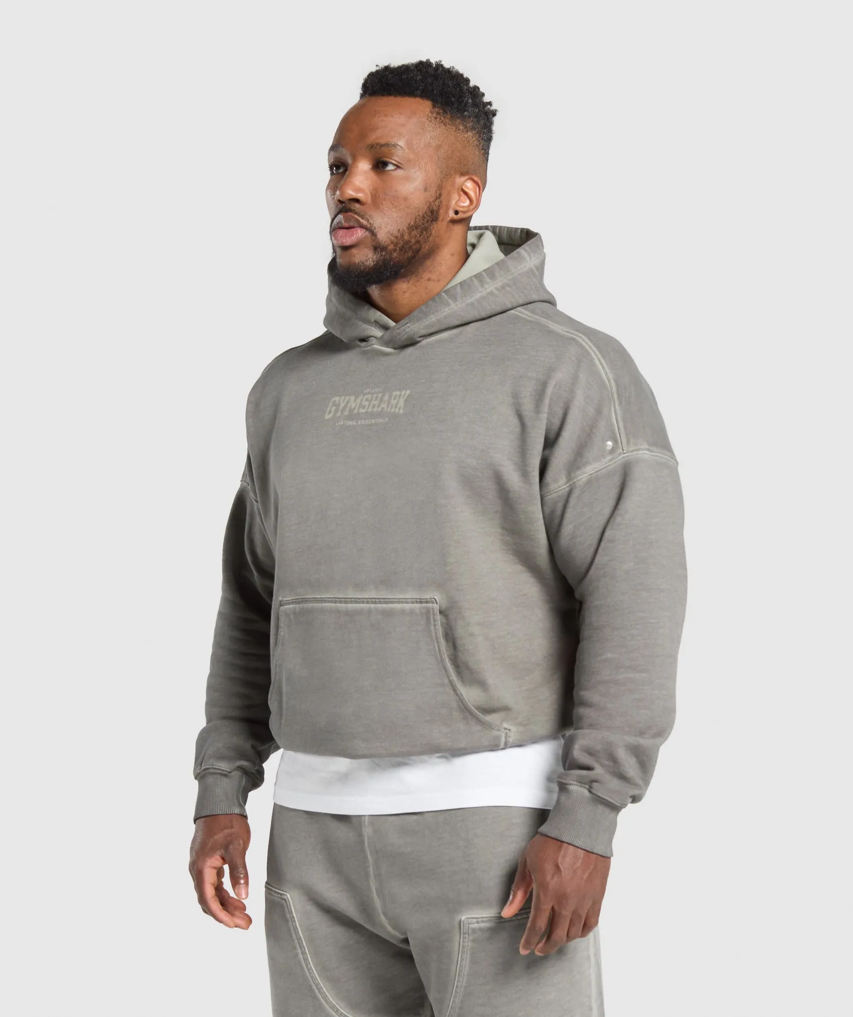 Gymshark Heavyweight Hoodie - Metal Grey/ Asphalt Grey Wash sold by Gymshark product image thumbnail 3