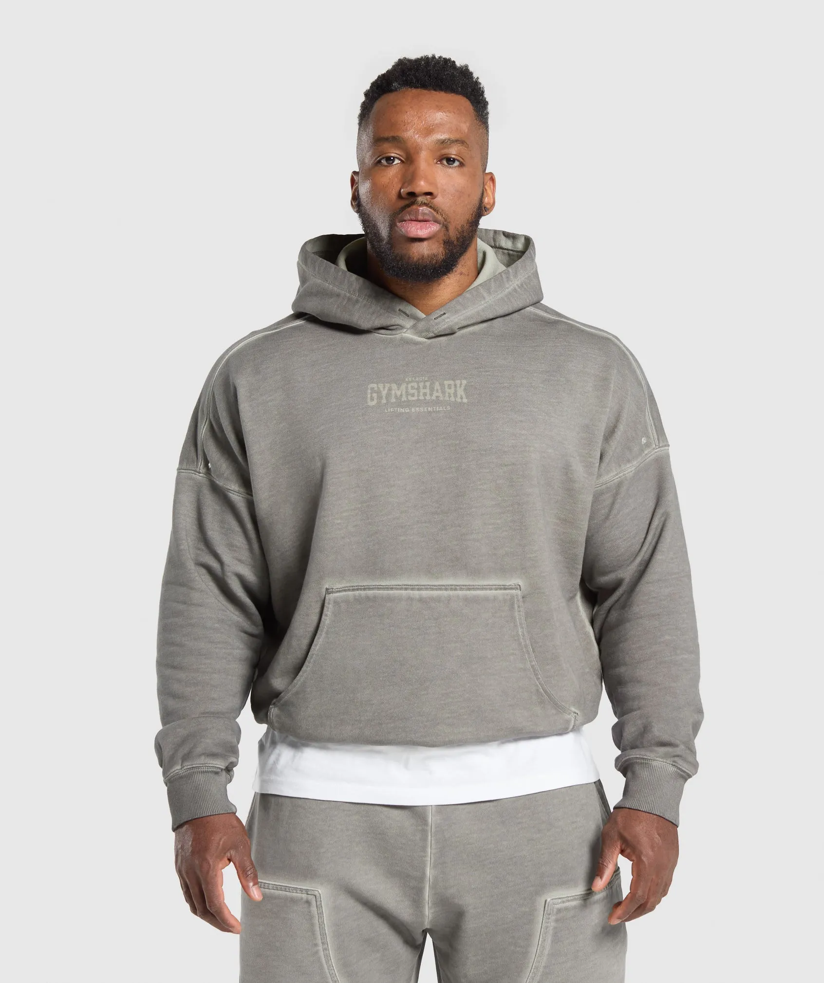 Gymshark Heavyweight Hoodie - Metal Grey/ Asphalt Grey Wash sold by Gymshark