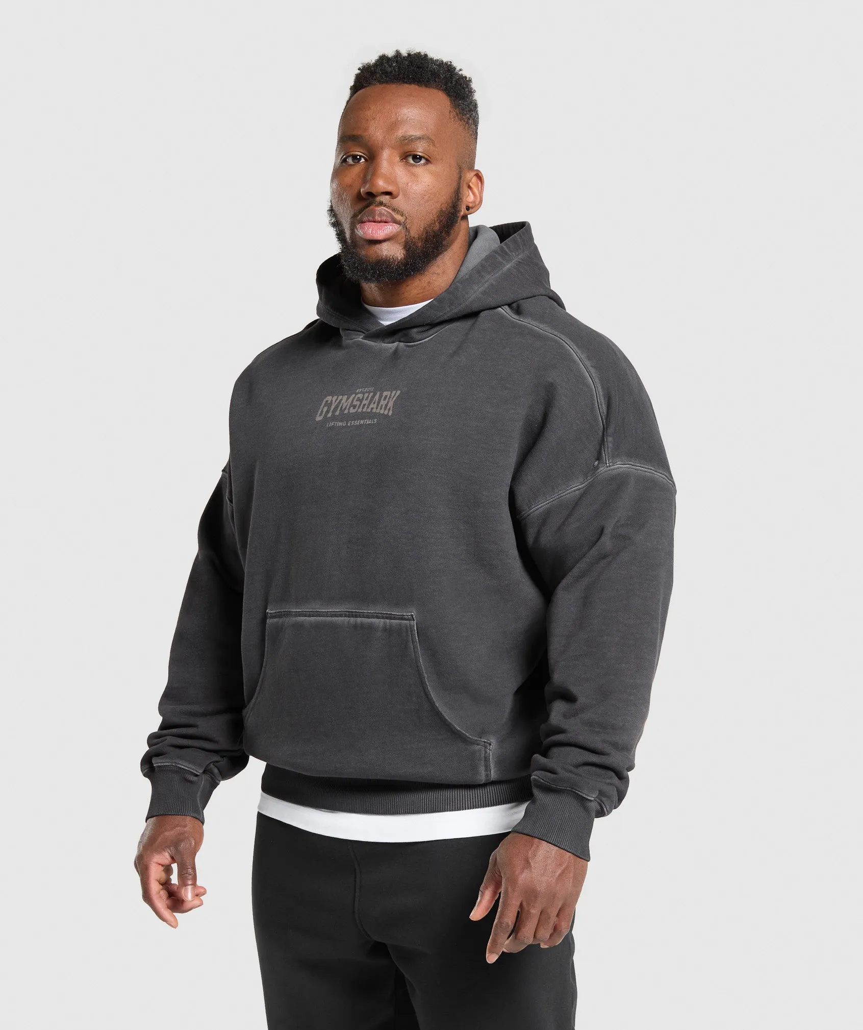 Gymshark Heavyweight Hoodie - Black Wash sold by Gymshark product image thumbnail 3