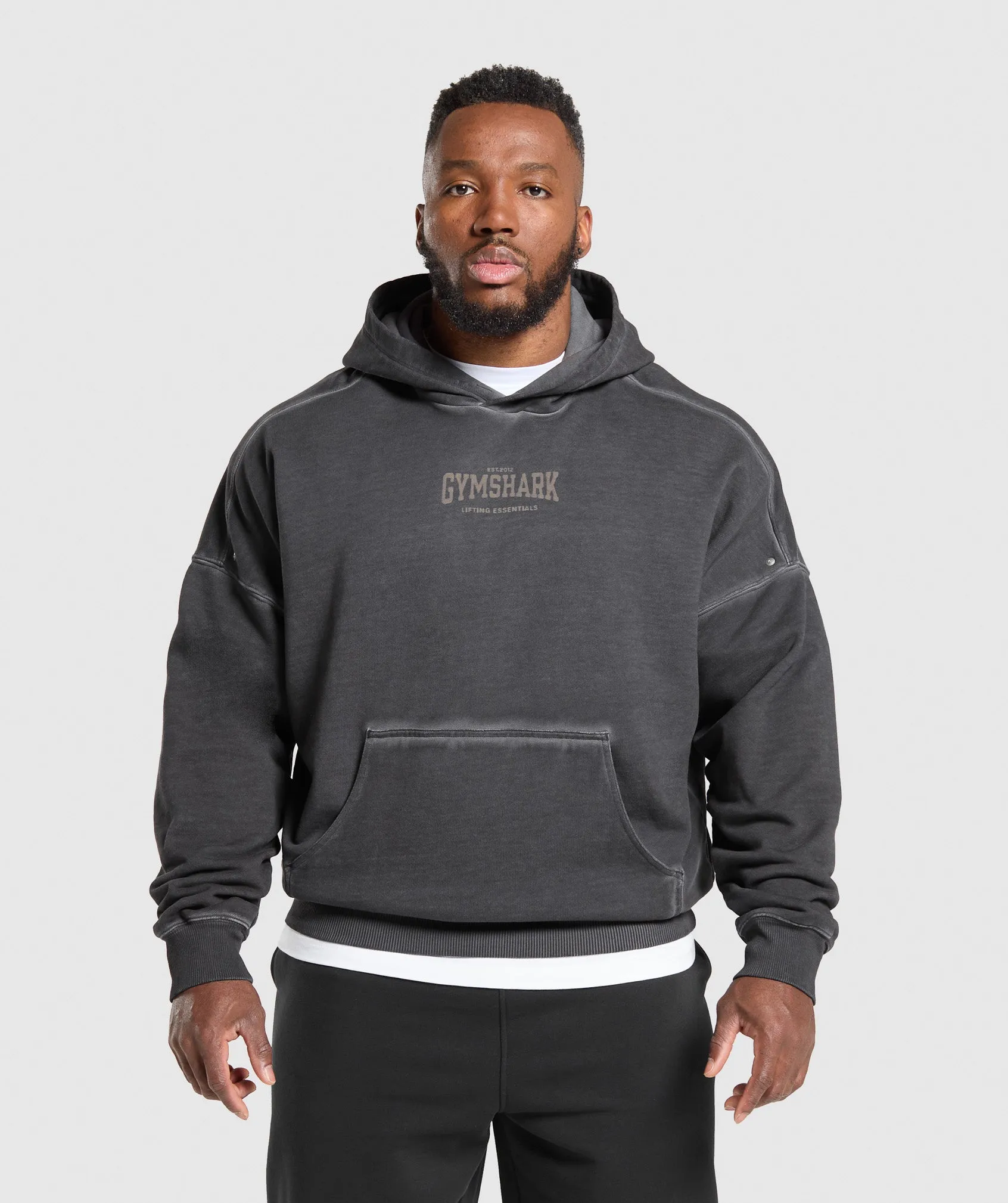 Gymshark Heavyweight Hoodie - Black Wash sold by Gymshark