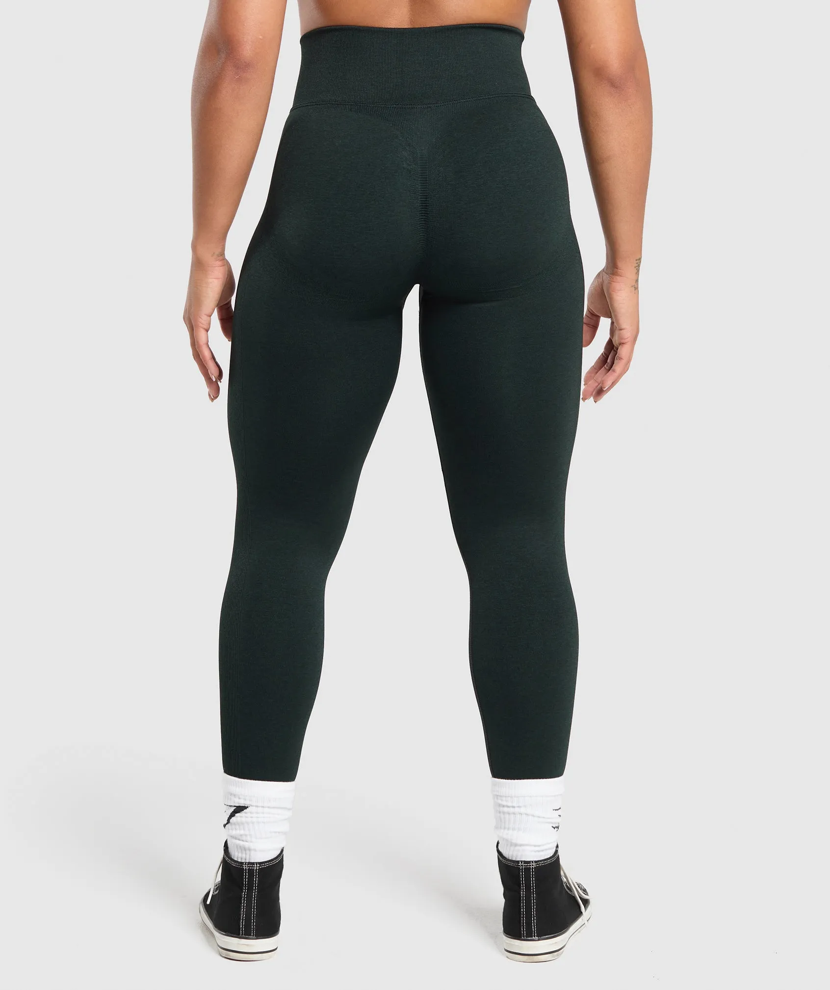 Gymshark Lift Seamless Leggings - Victory Green/Black Marl sold by Gymshark product image thumbnail 2