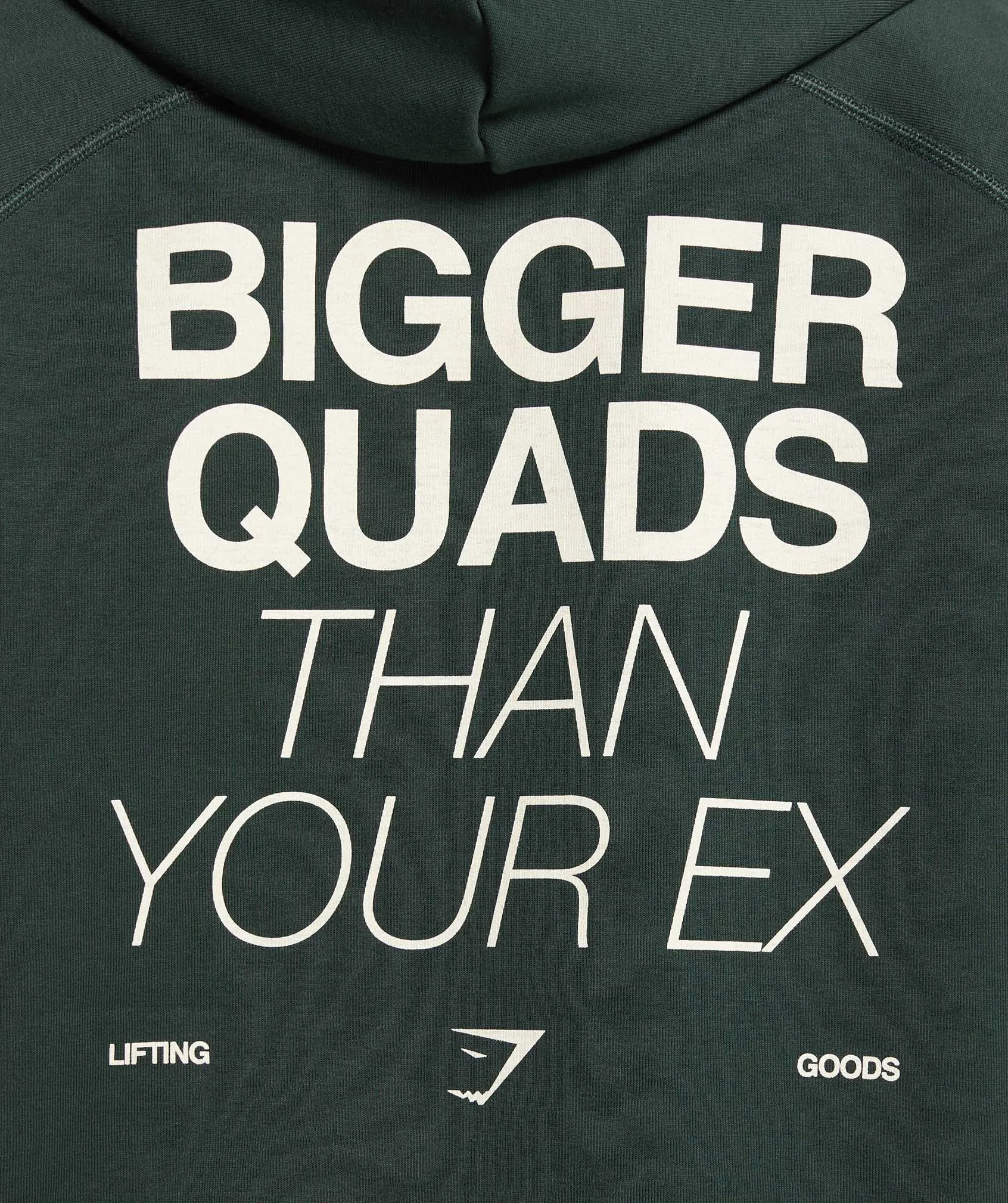 Gymshark Bigger Quads Than Your Ex Brushed Hoodie - Victory Green sold by Gymshark product image thumbnail 4
