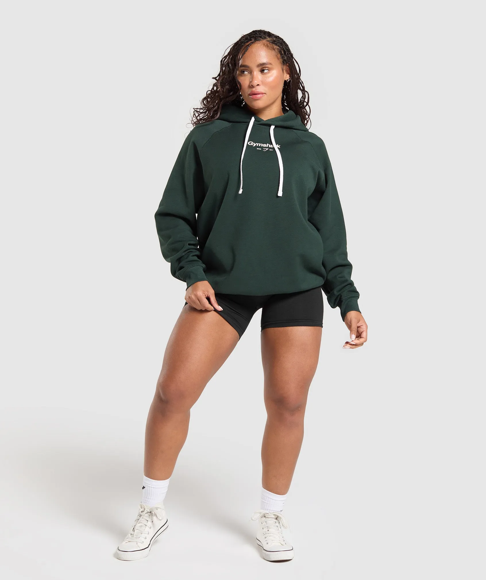 Gymshark Bigger Quads Than Your Ex Brushed Hoodie - Victory Green sold by Gymshark product image thumbnail 5