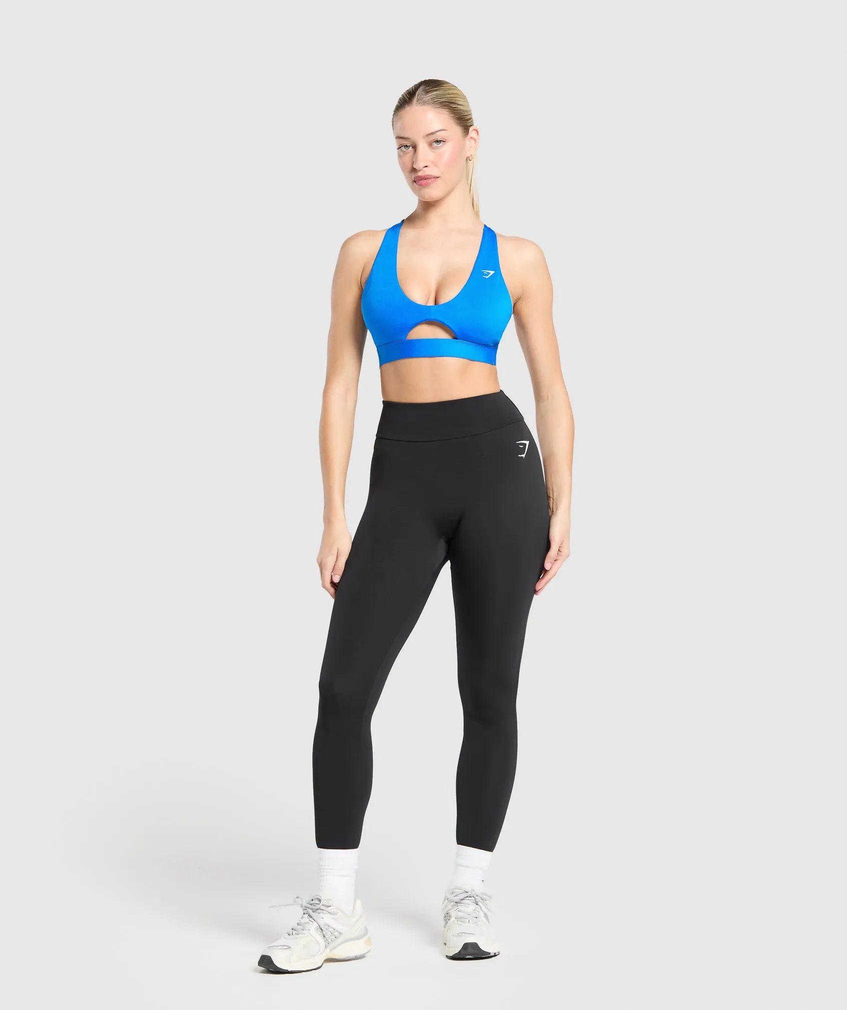 Gymshark Peek A Boo Sports Bra - Barbell Blue sold by Gymshark product image thumbnail 4