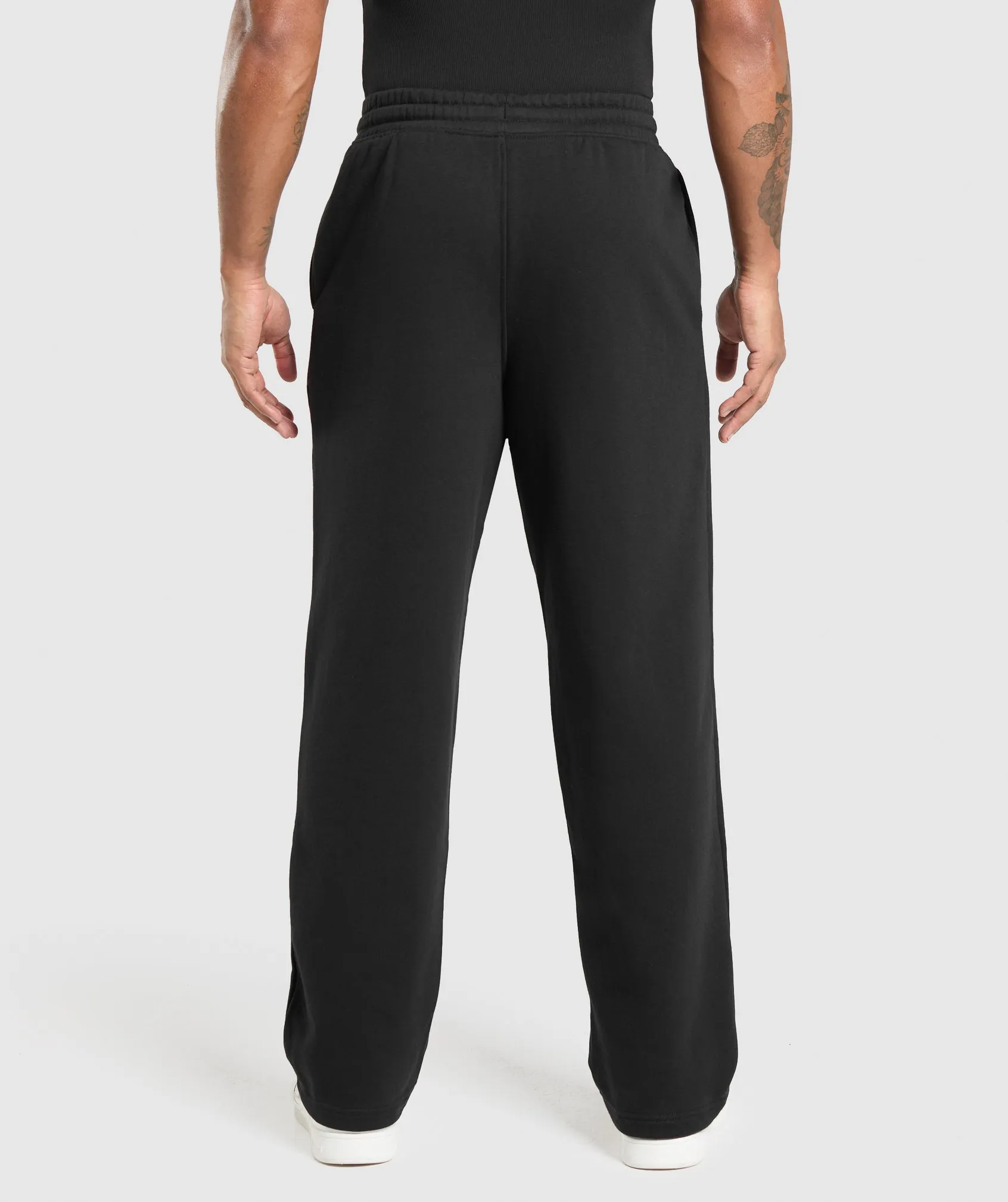 Gymshark Varsity Straight Leg Joggers - Black/Conditioning Red sold by Gymshark product image thumbnail 3