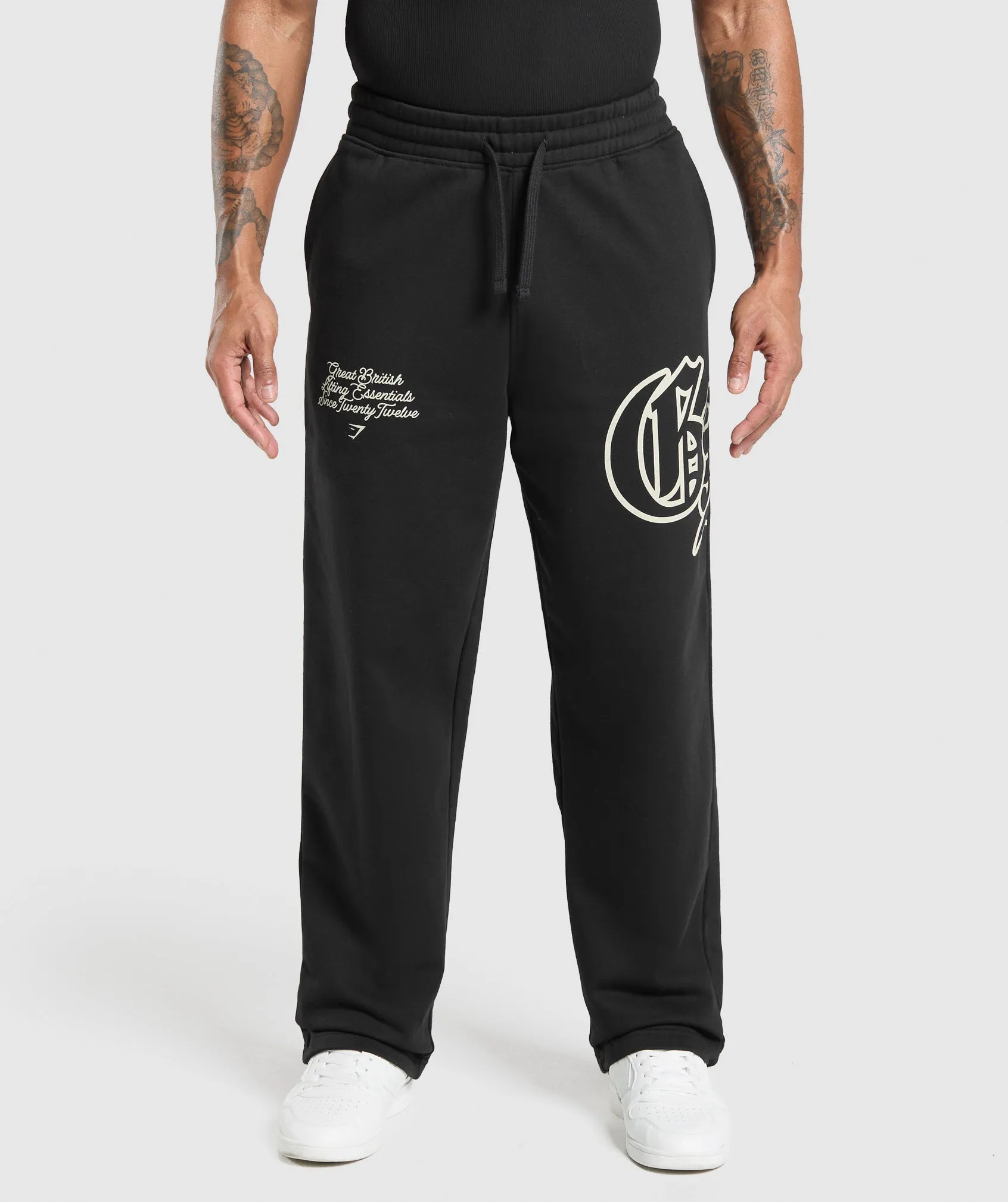 Gymshark Varsity Straight Leg Joggers - Black sold by Gymshark