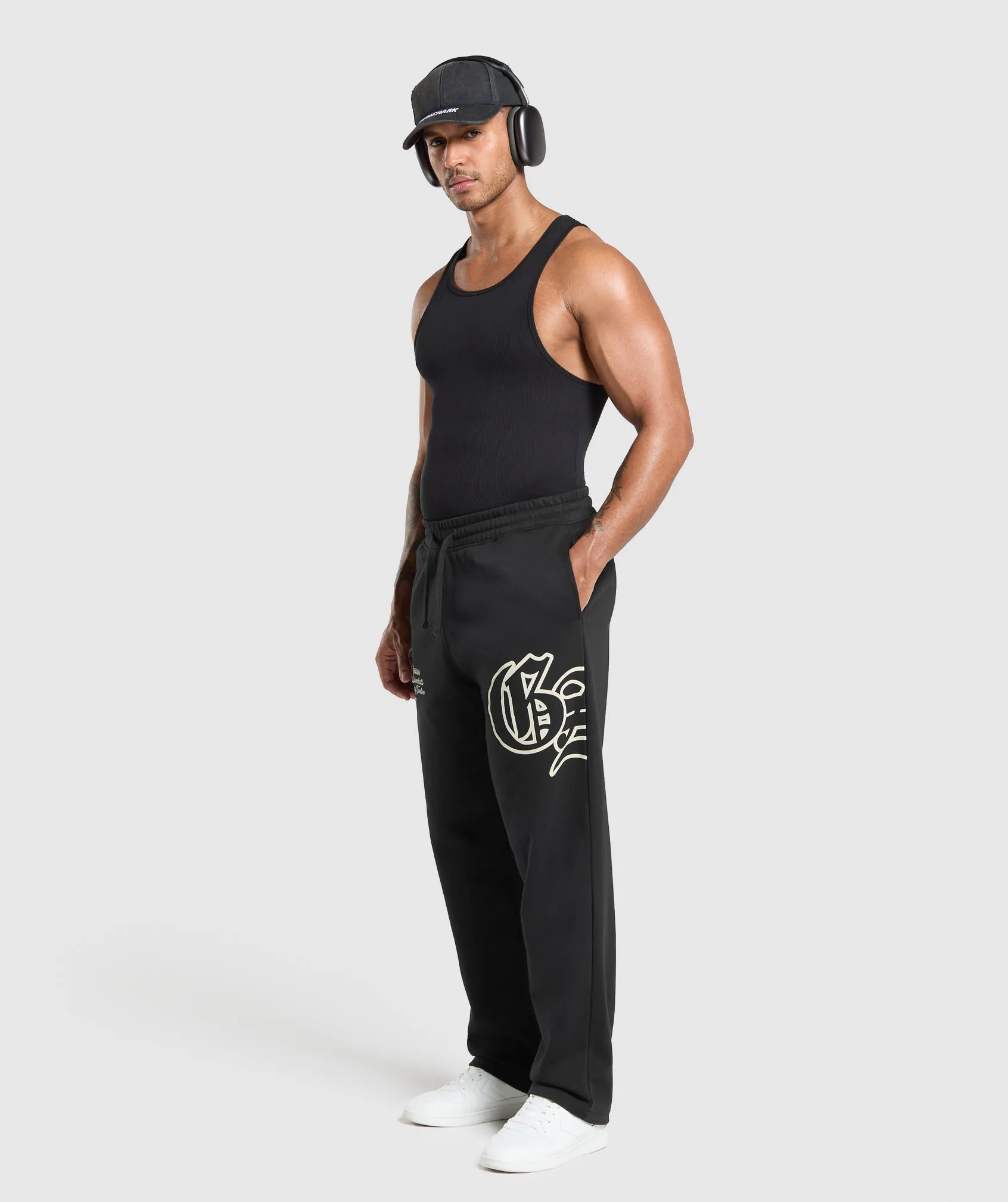 Gymshark Varsity Straight Leg Joggers - Black sold by Gymshark product image thumbnail 4
