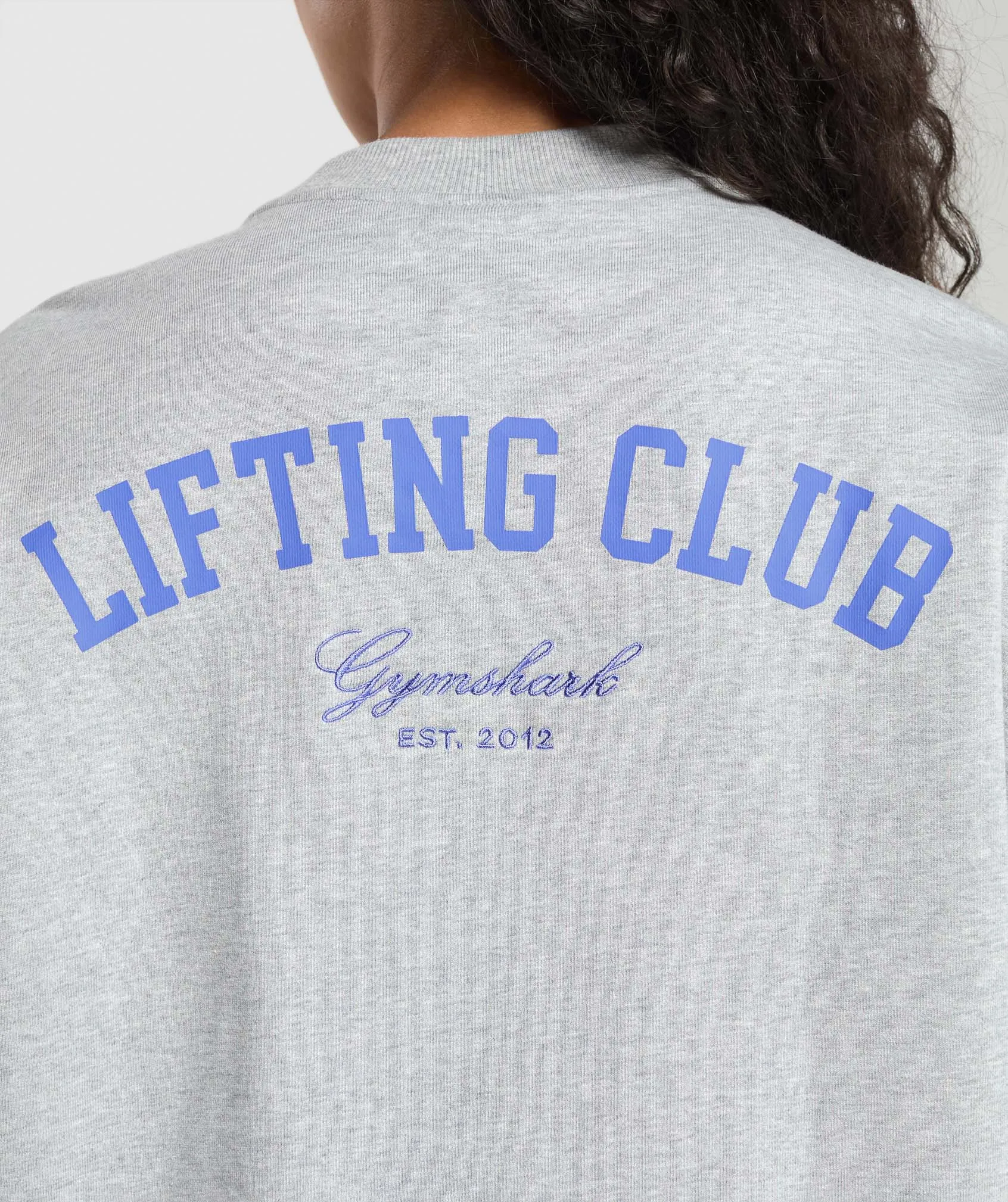 Gymshark Lifting Club Oversized Sweatshirt - Light Grey Core Marl sold by Gymshark product image thumbnail 5