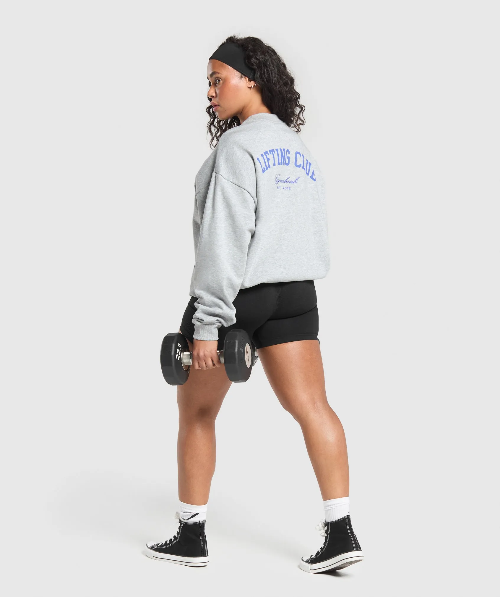 Gymshark Lifting Club Oversized Sweatshirt - Light Grey Core Marl sold by Gymshark product image thumbnail 4