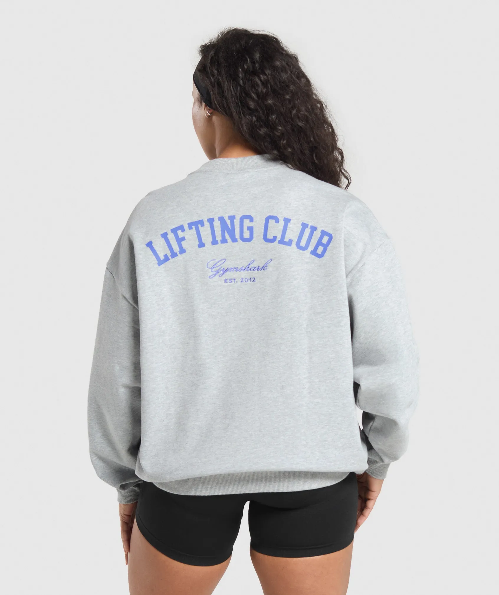 Gymshark Lifting Club Oversized Sweatshirt - Light Grey Core Marl sold by Gymshark