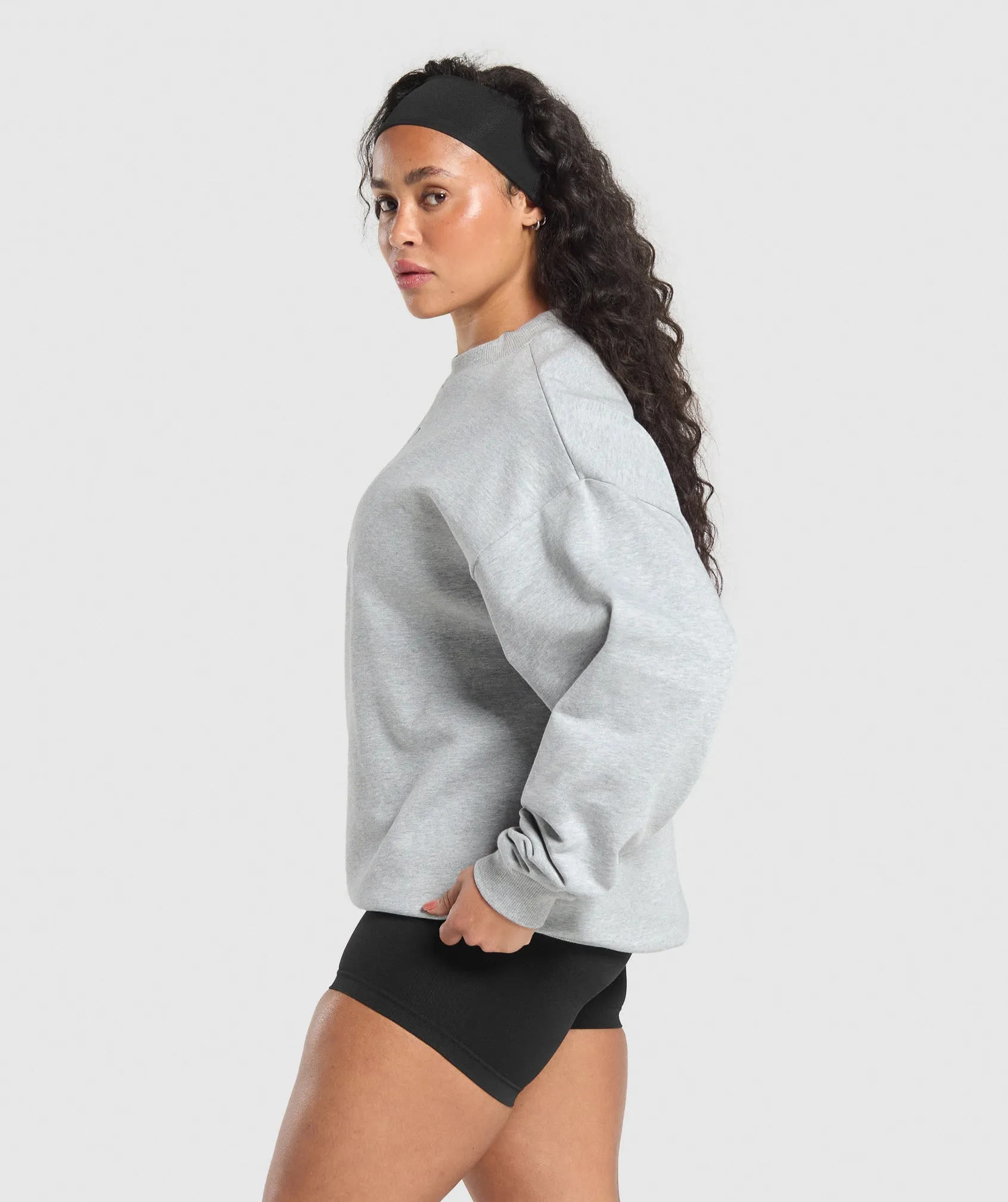 Gymshark Lifting Club Oversized Sweatshirt - Light Grey Core Marl sold by Gymshark product image thumbnail 3