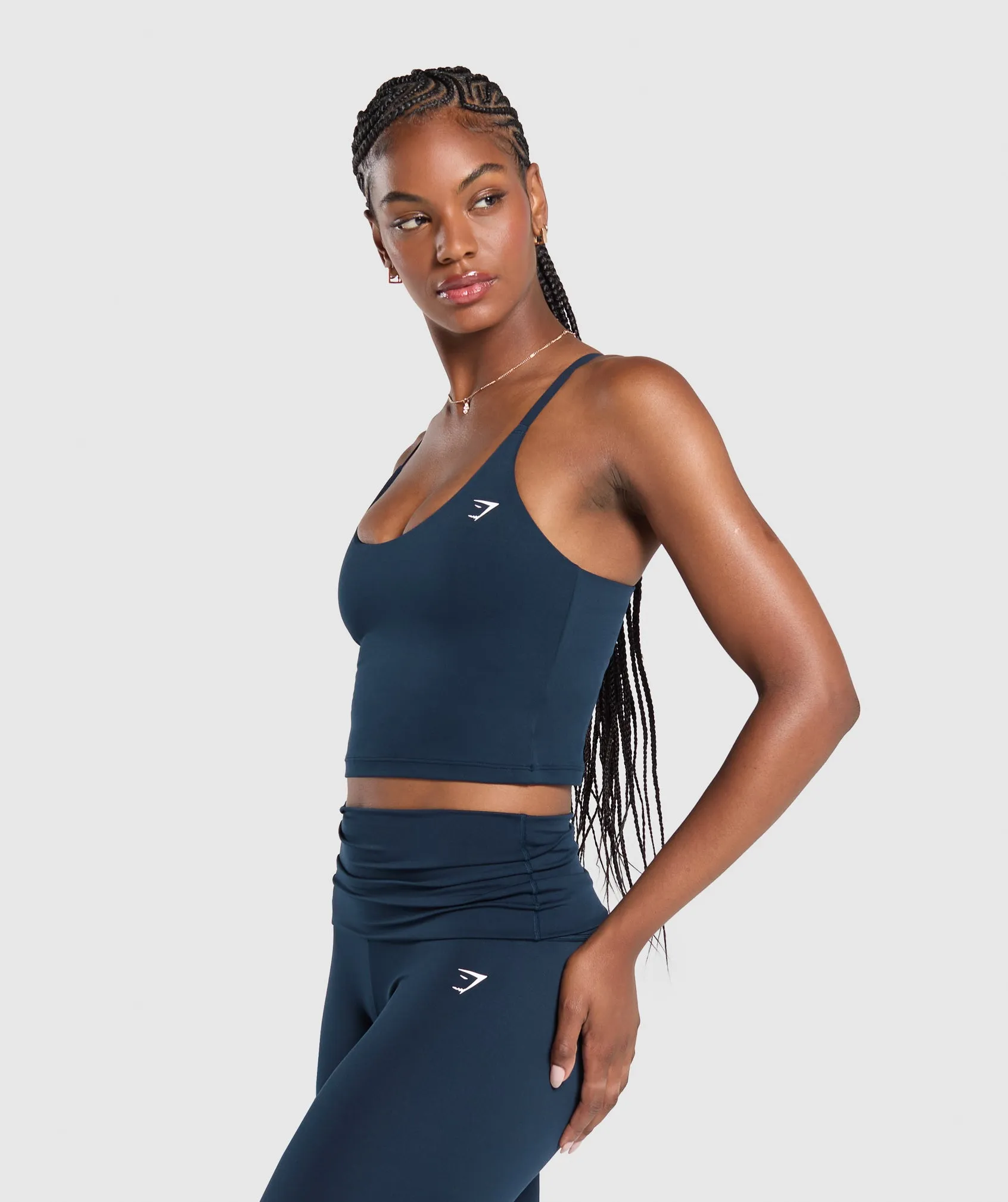 Gymshark Everyday Cami Tank With Shelf - Navy sold by Gymshark product image thumbnail 3