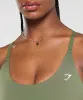 Gymshark Everyday Cami Tank With Shelf - Core Olive sold by Gymshark