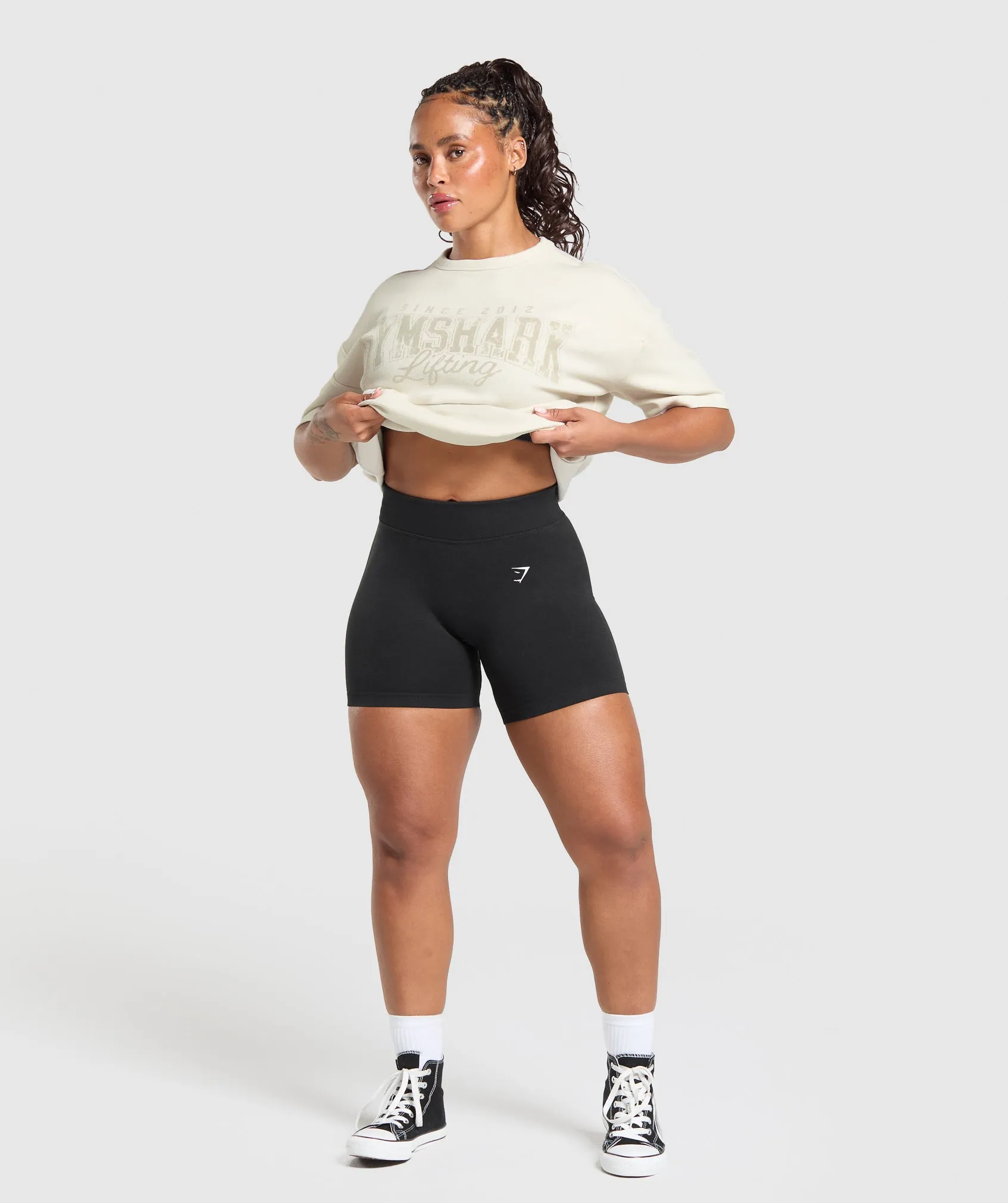Gymshark Gymshark Lifting Oversized Pump Cover - Oat White sold by Gymshark product image thumbnail 4