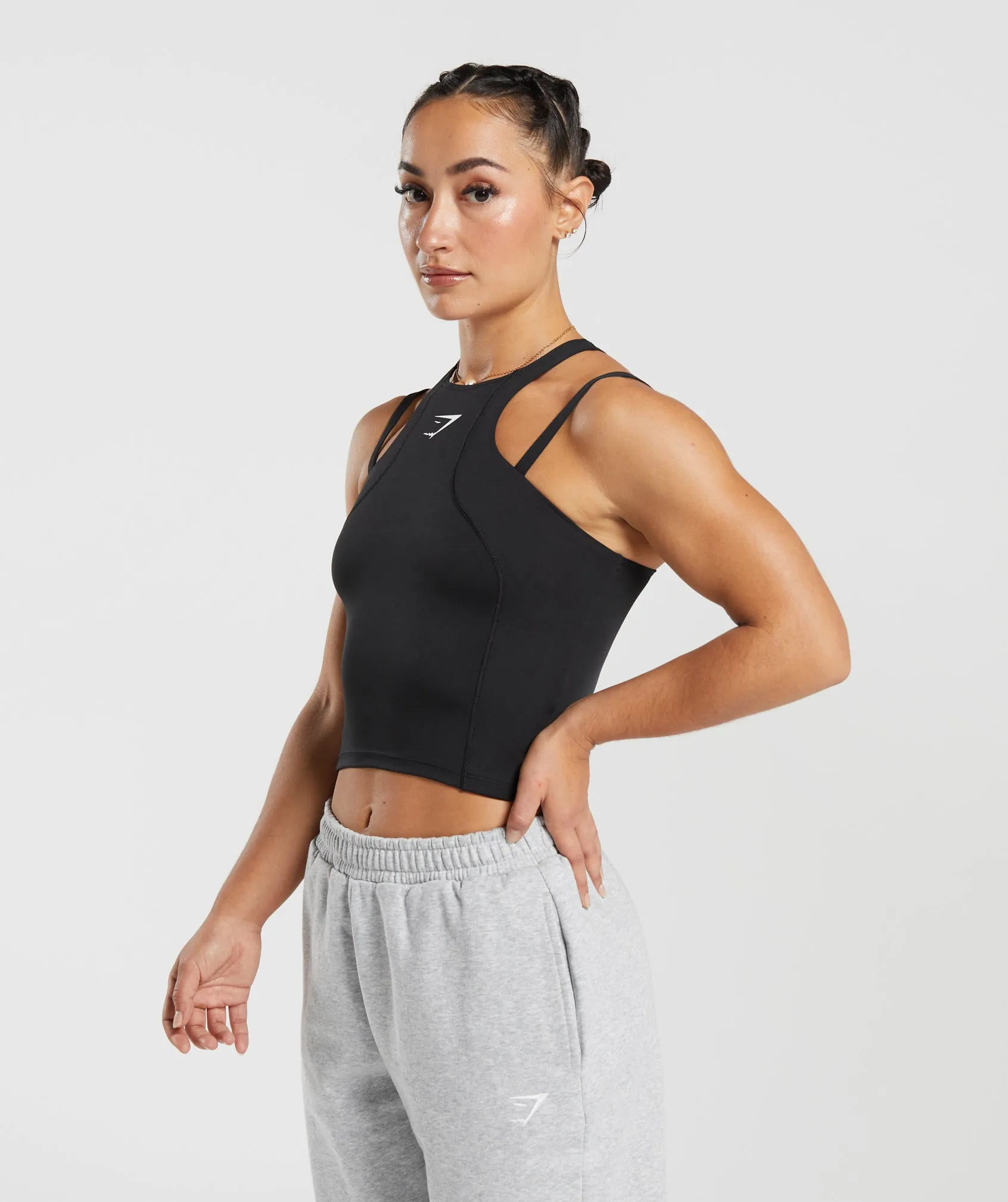 Power Midi Tank - Black sold by Gymshark product image thumbnail 3