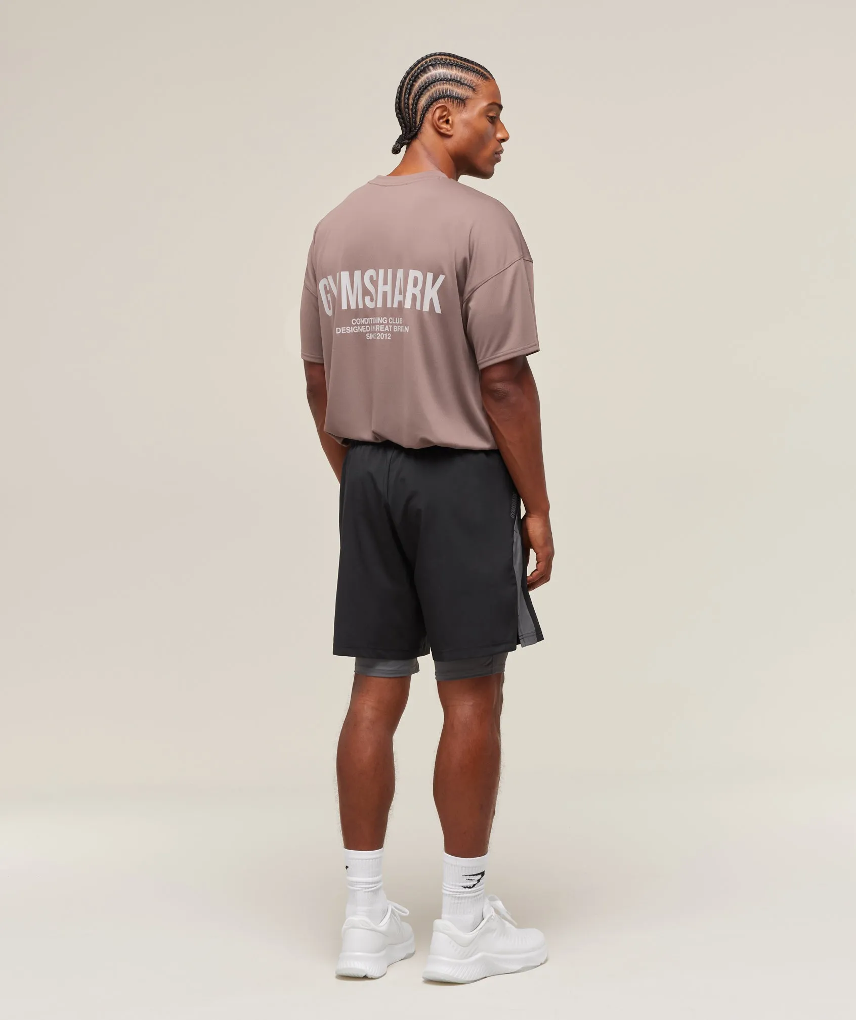 Gymshark Sport 7" 2 in 1 Shorts - Black/Dark Grey sold by Gymshark product image thumbnail 5