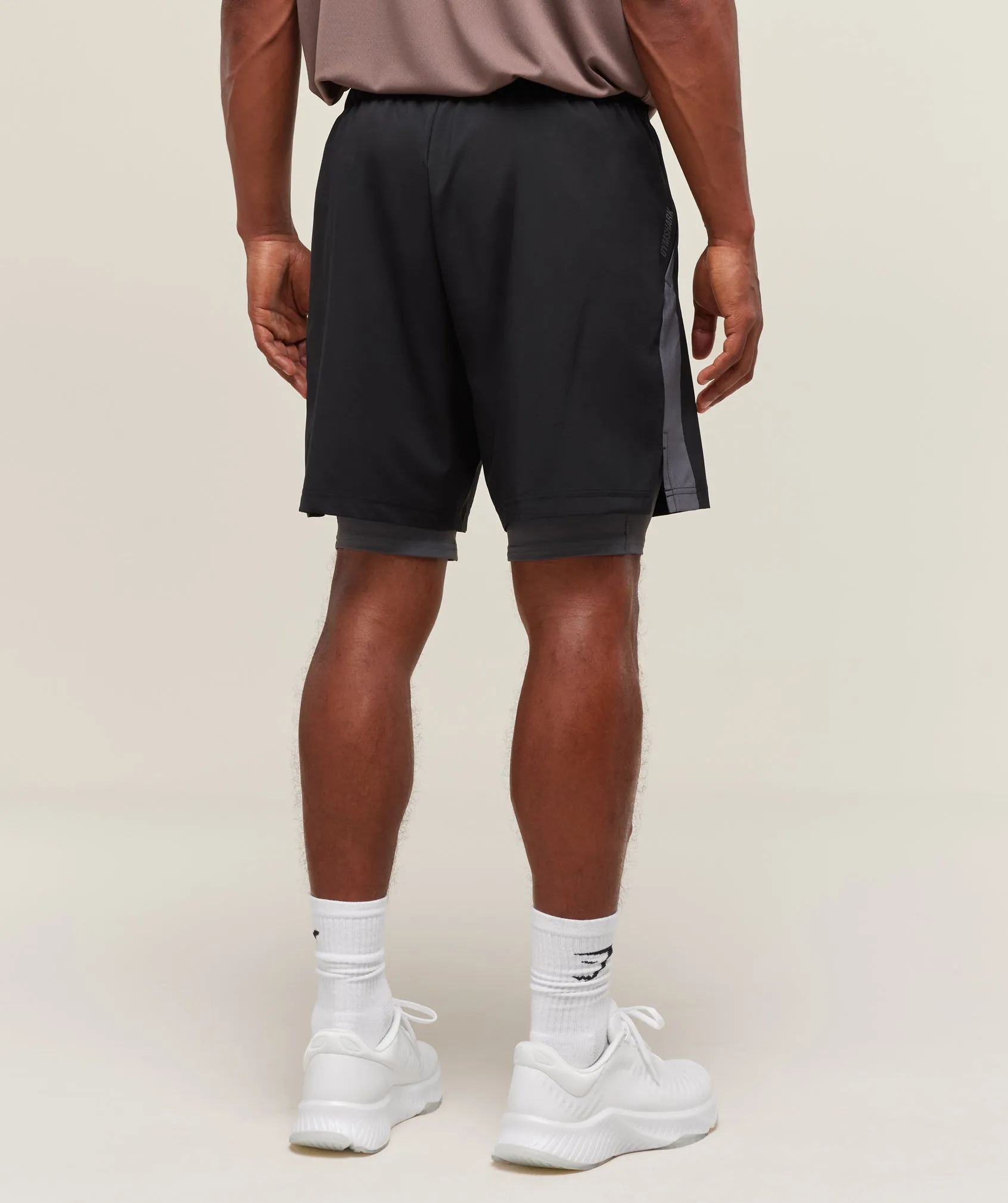 Gymshark Sport 7" 2 in 1 Shorts - Black/Dark Grey sold by Gymshark product image thumbnail 2