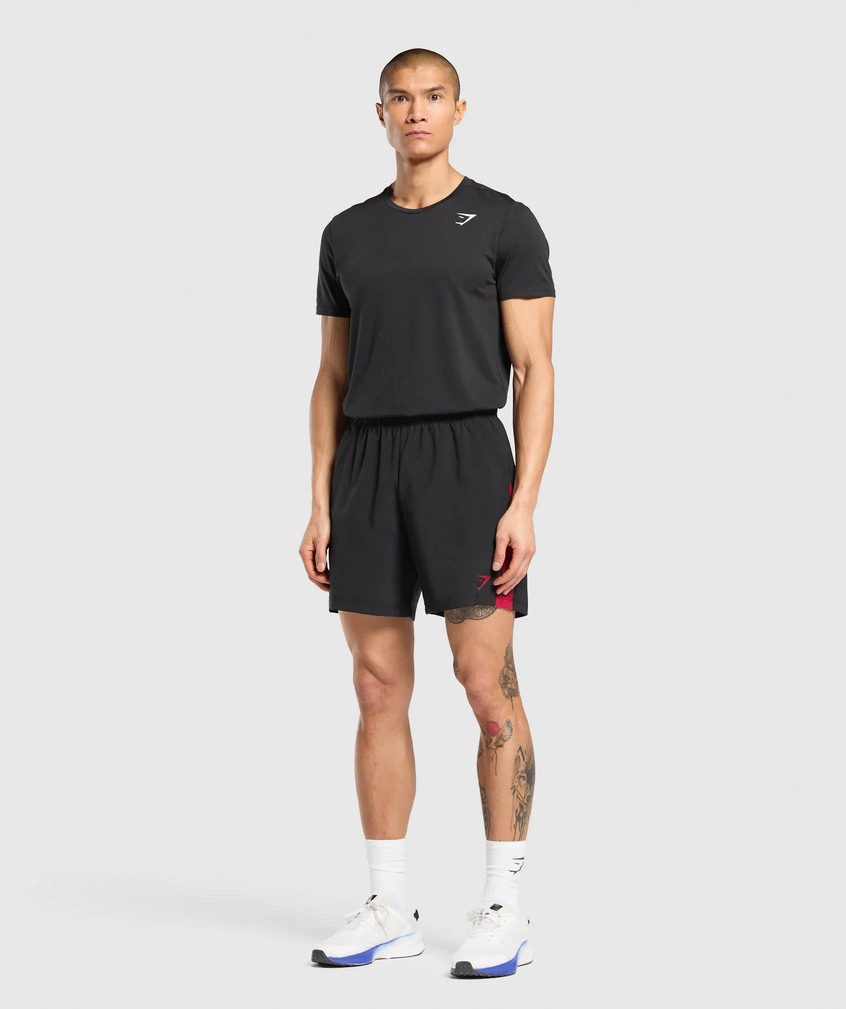 Gymshark Sport 7" Shorts - Black/Conditioning Red sold by Gymshark product image thumbnail 4