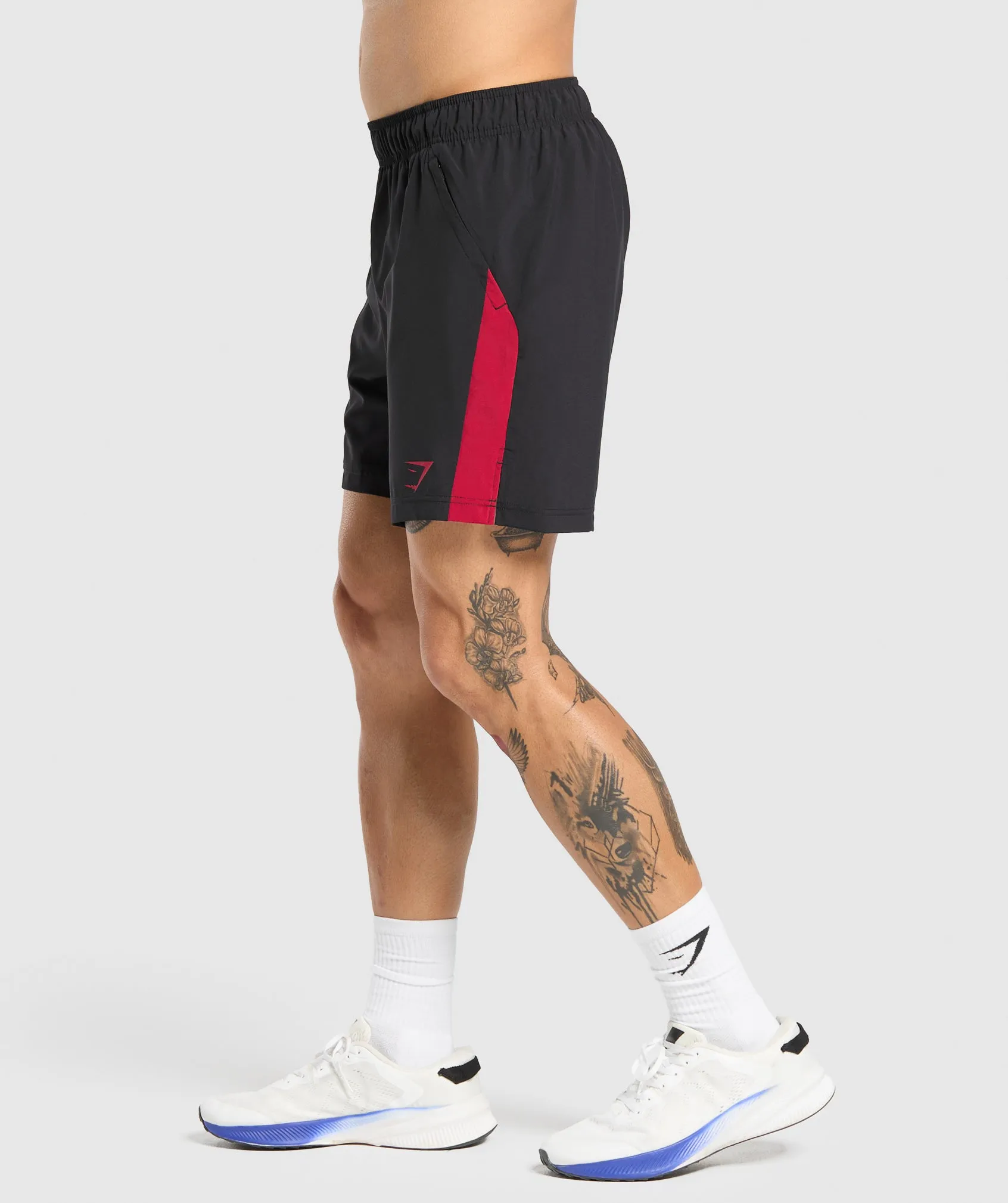 Gymshark Sport 7" Shorts - Black/Conditioning Red sold by Gymshark product image thumbnail 3